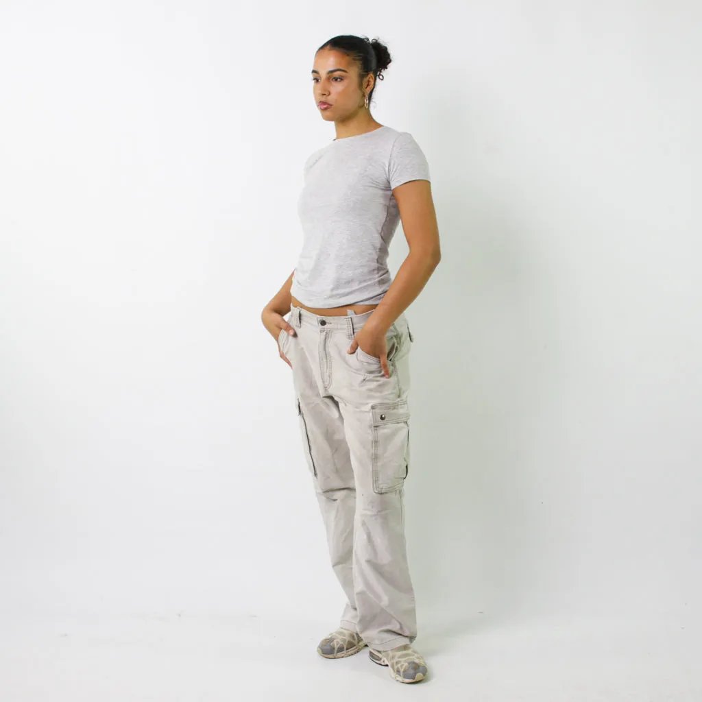 Beige Tan y2ks Carhartt Cargo Skater Trousers Pants Jeans (33x32)