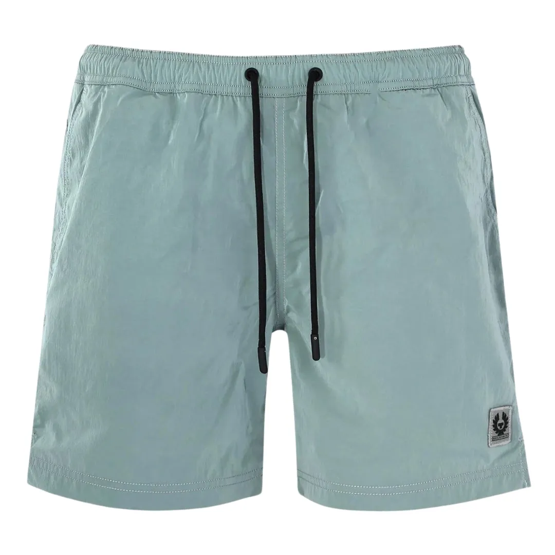 Belstaff Mens Clipper Swim Shorts Steel Green Swim Shorts