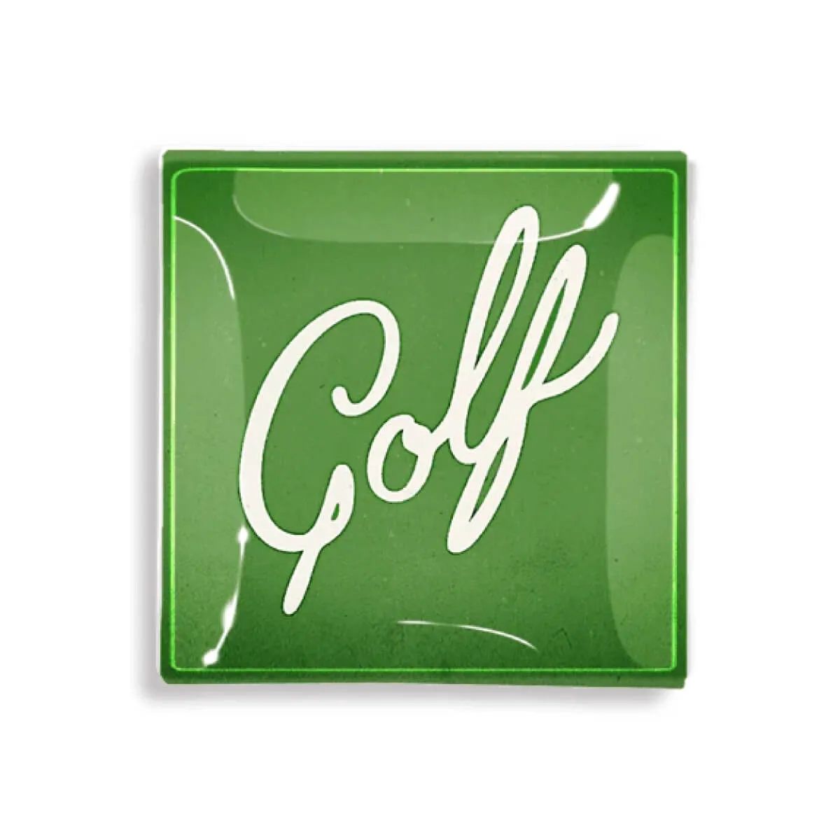 ----------Ben's Garden Golf Script Decoupage Glass Tray---------