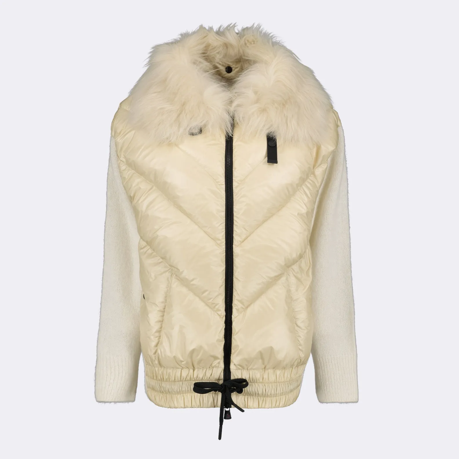 Bi-Material Beige Jacket