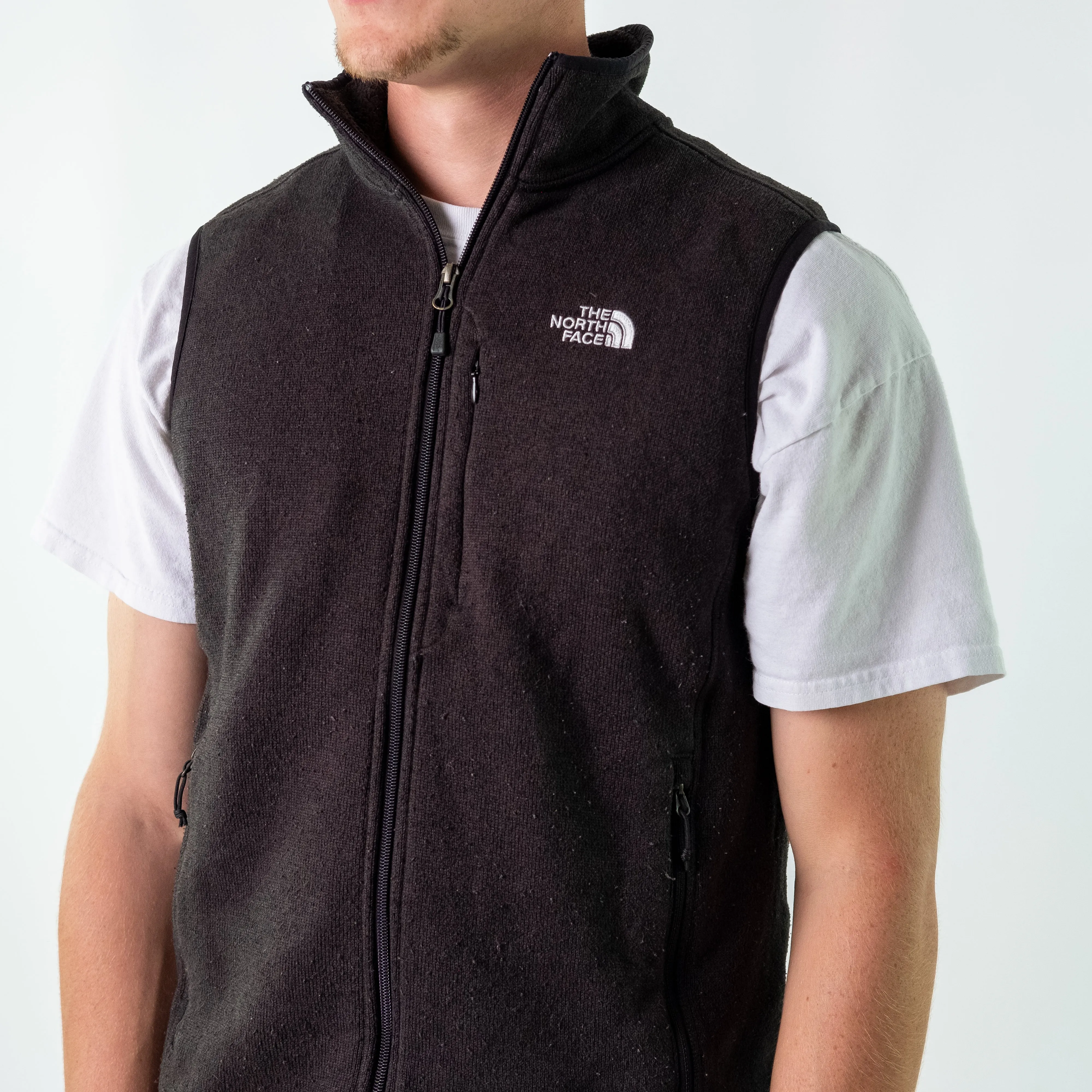 Black 90s The North Face Gilet Fleece (L)