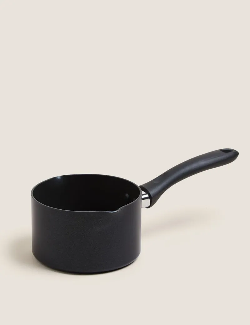 Black Aluminium 14cm Non-Stick Milk Pan