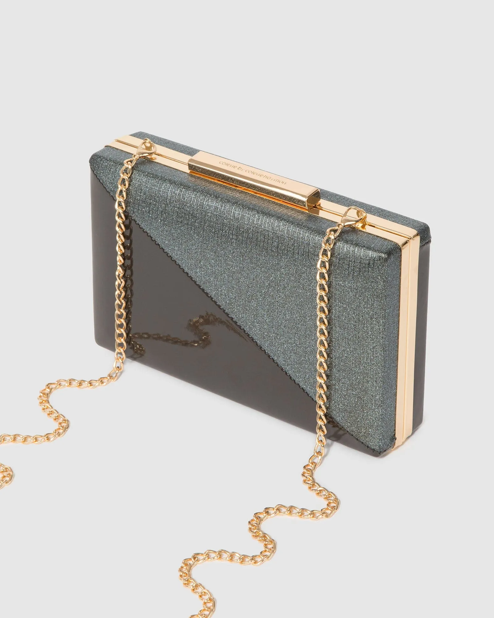 Black Jaimi Hardcase Clutch Bag