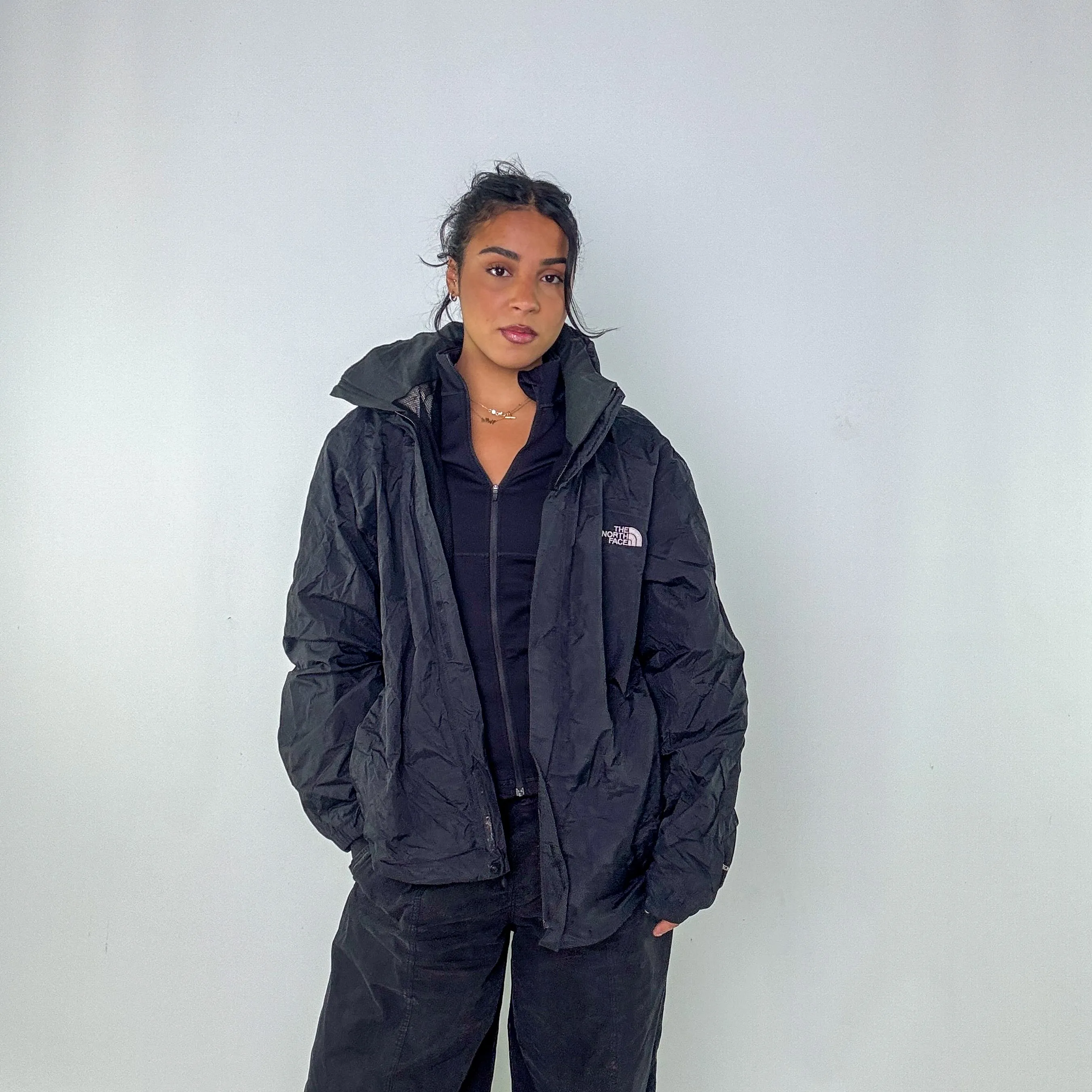 Black y2ks The North Face Rain Jacket (XL)