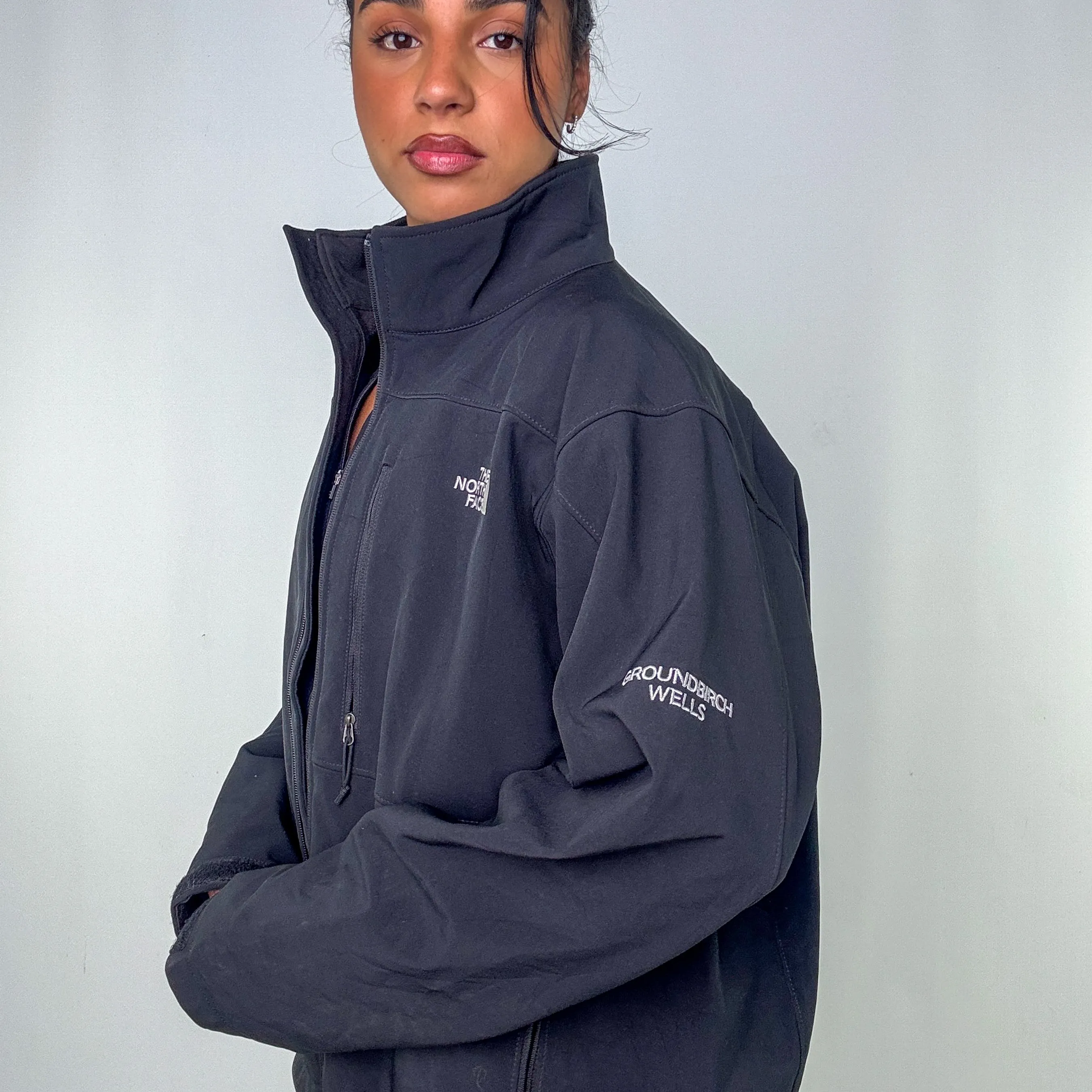 Black y2ks The North Face Shell Rain Jacket (XL)