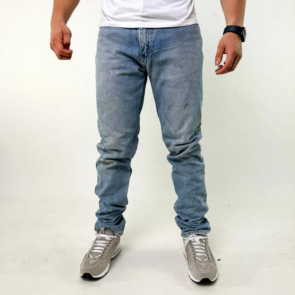 Blue Denim 90s Carhartt Cargo Skater Trousers Pants Jeans (32x34)