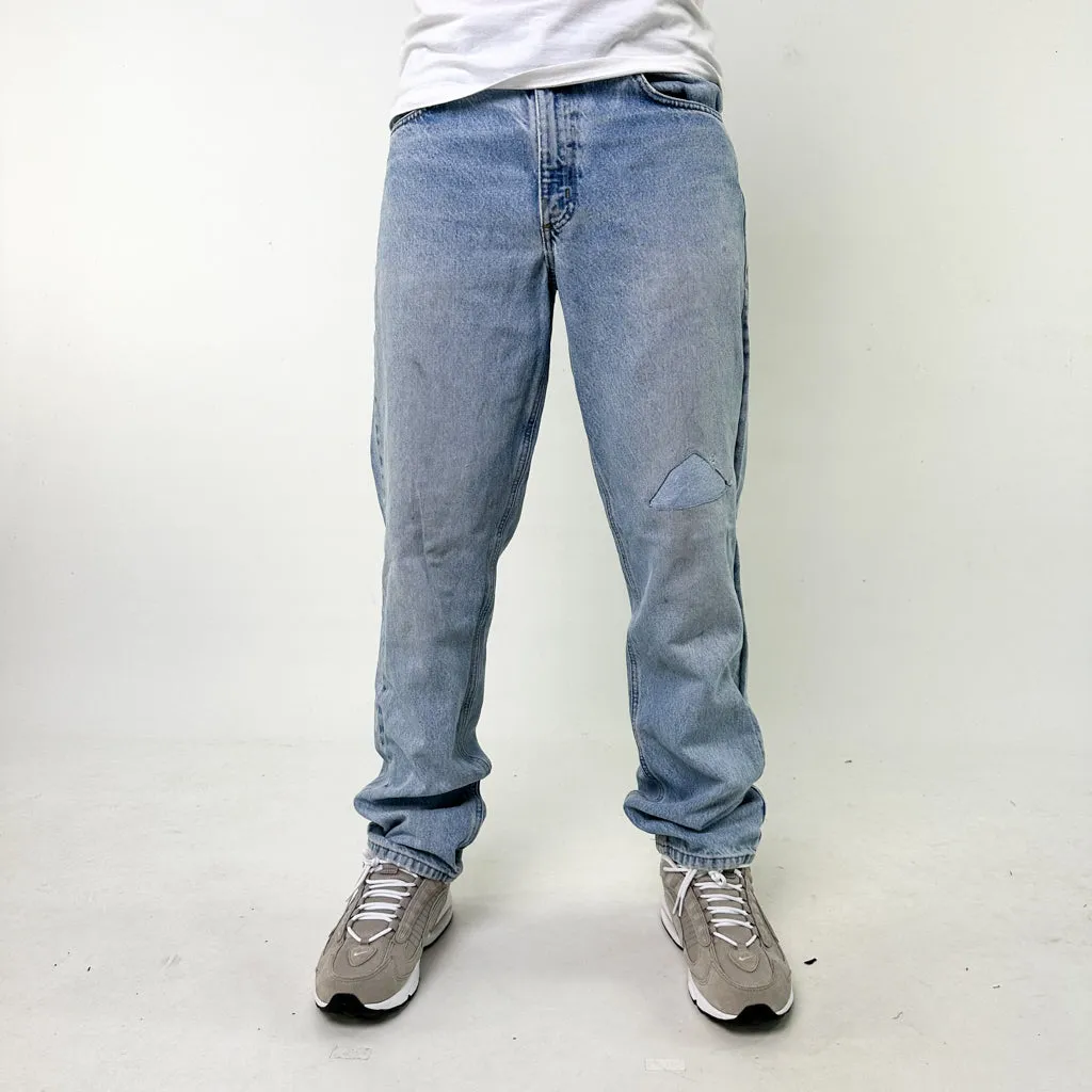 Blue Denim 90s Carhartt Cargo Skater Trousers Pants Jeans (34x34)