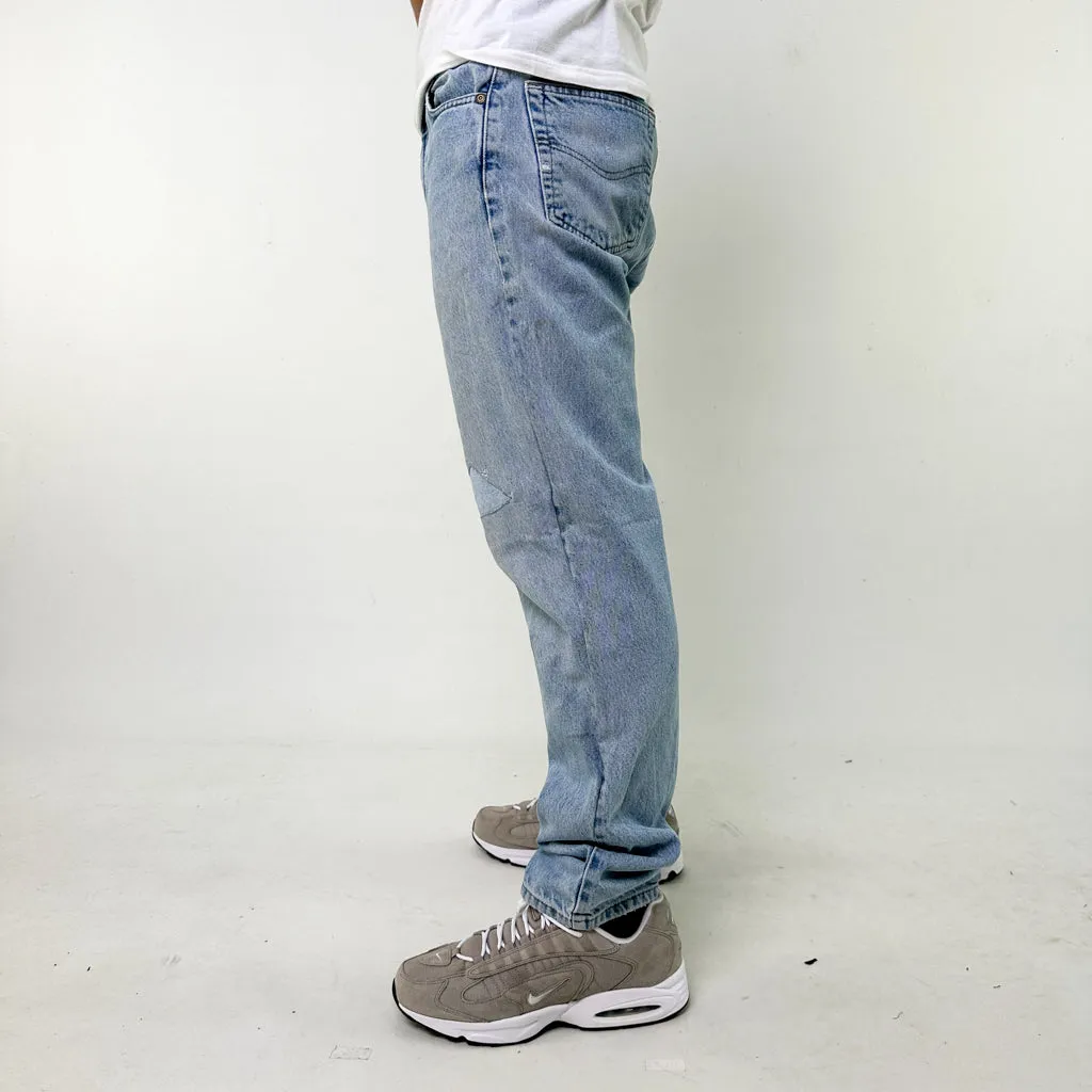 Blue Denim 90s Carhartt Cargo Skater Trousers Pants Jeans (34x34)