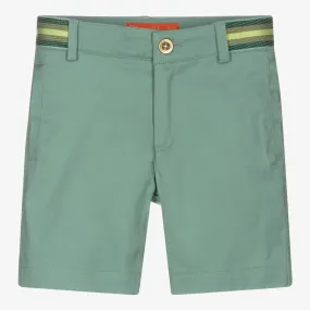 Boys Green Chino Shorts