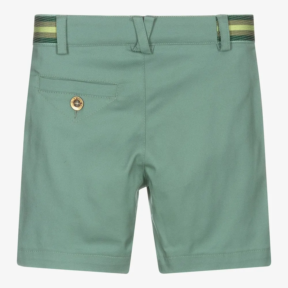 Boys Green Chino Shorts