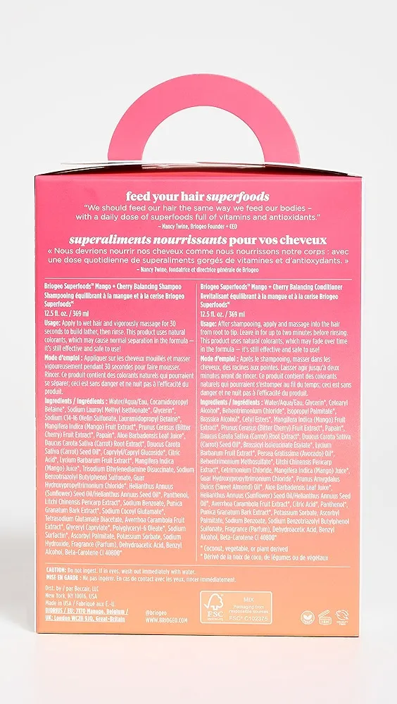 Briogeo   Mango Cherry Shampoo and Conditioner Pack 