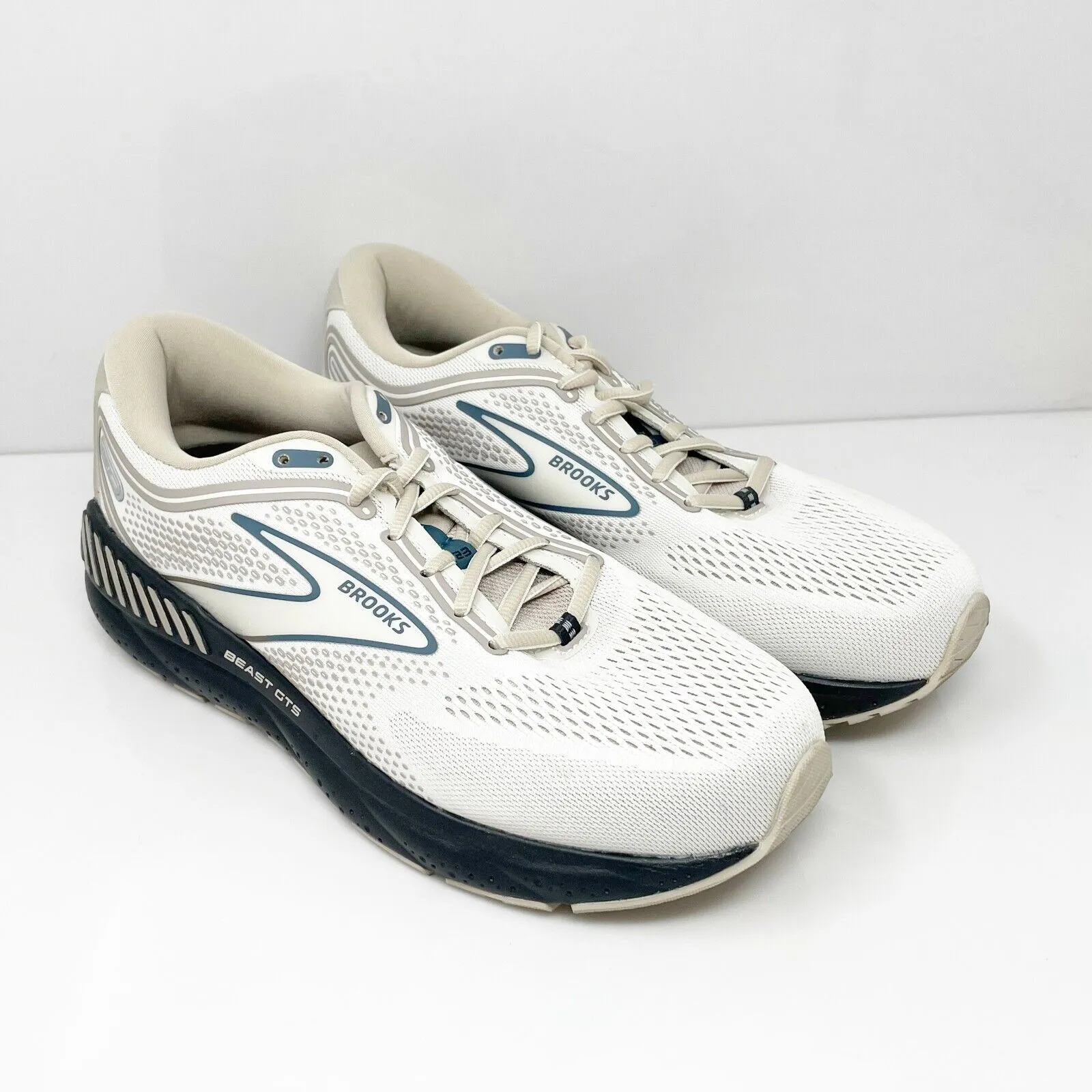 Brooks Mens Beast GTS 23 1104011D216 Beige Running Shoes Sneakers Size 9.5 D