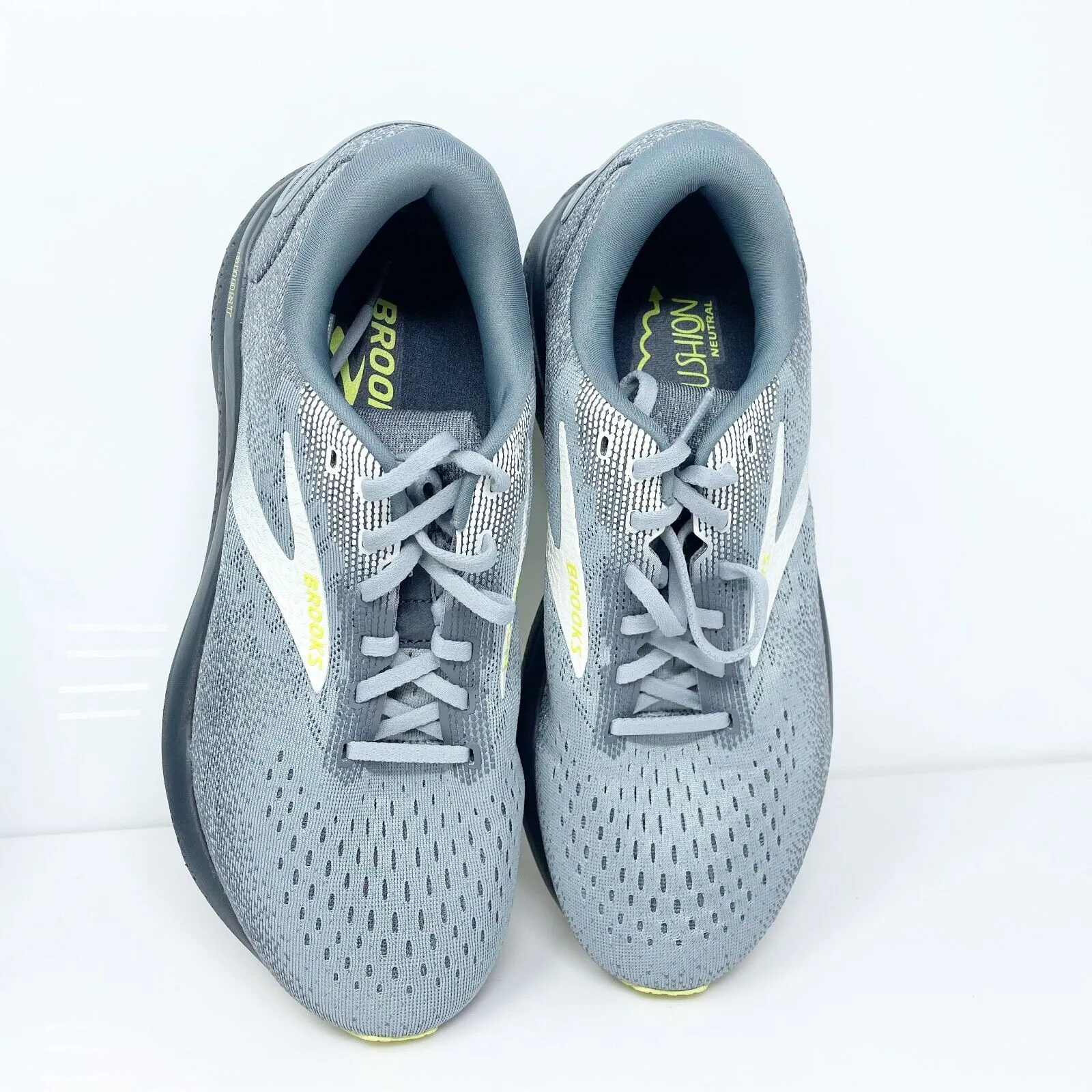 Brooks Mens Ghost 16 1104184E040 Gray Running Shoes Sneakers Size 9 4E