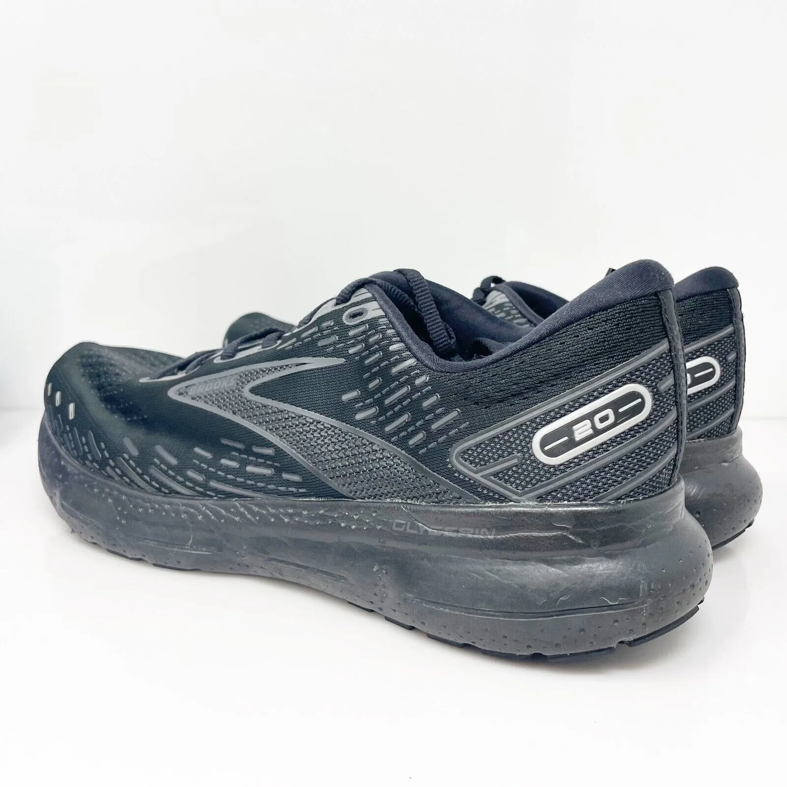 Brooks Mens Glycerin 20 1103822E020 Black Running Shoes Sneakers Size 11 2E