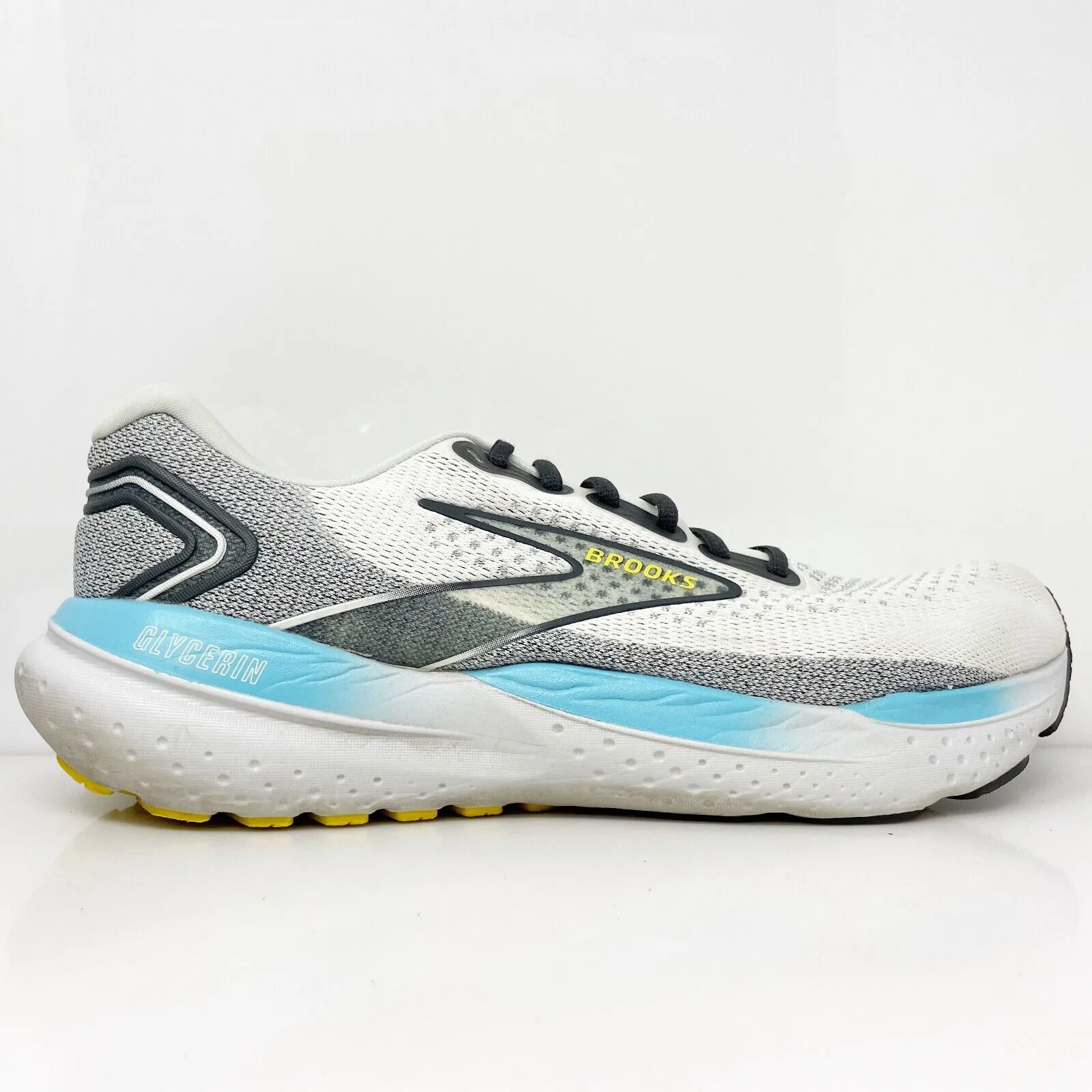 Brooks Mens Glycerin 21 1104192E184 White Running Shoes Sneakers Size 10.5 2E