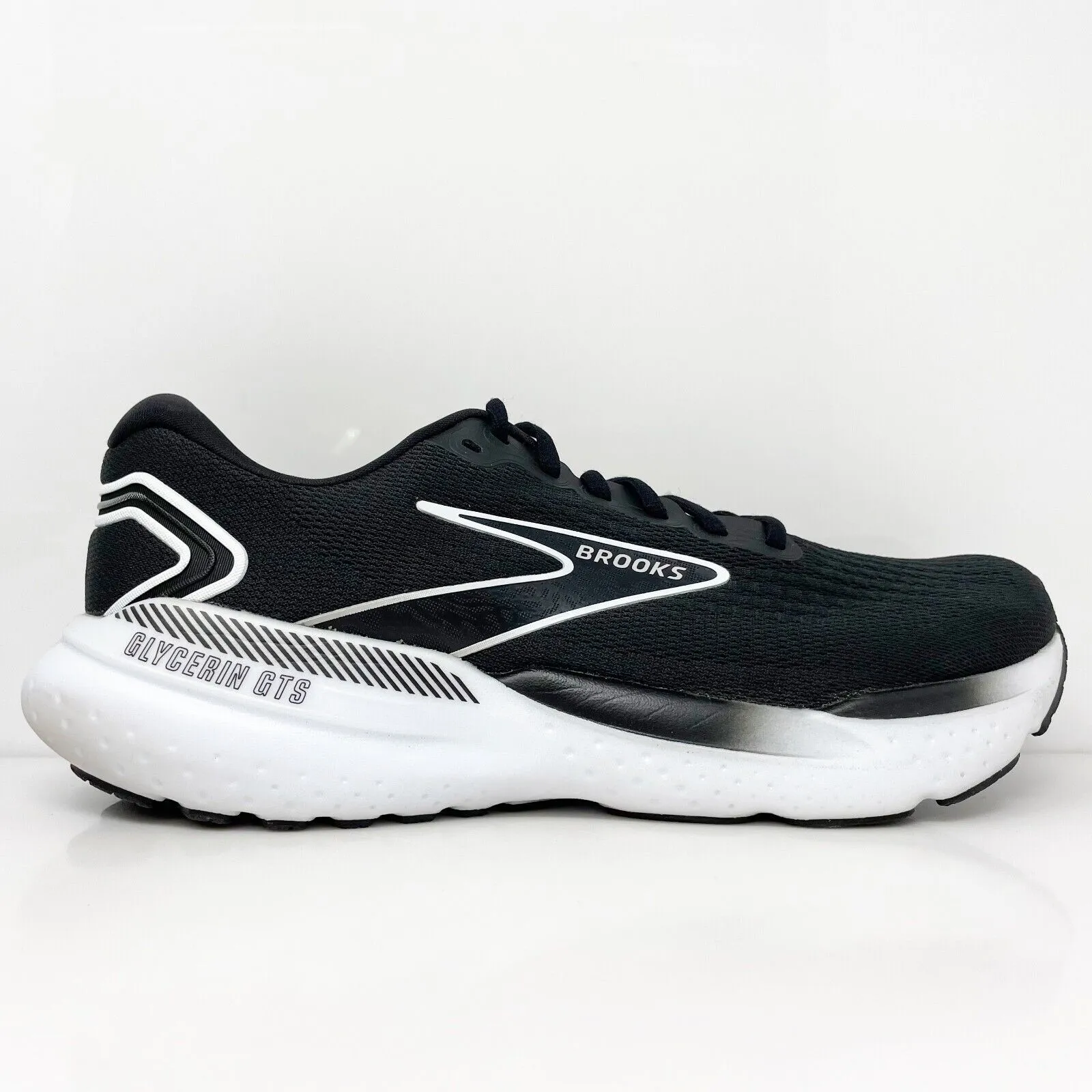 Brooks Mens Glycerin GTS 21 1104201D090 Black Running Shoes Sneakers Size 10 D