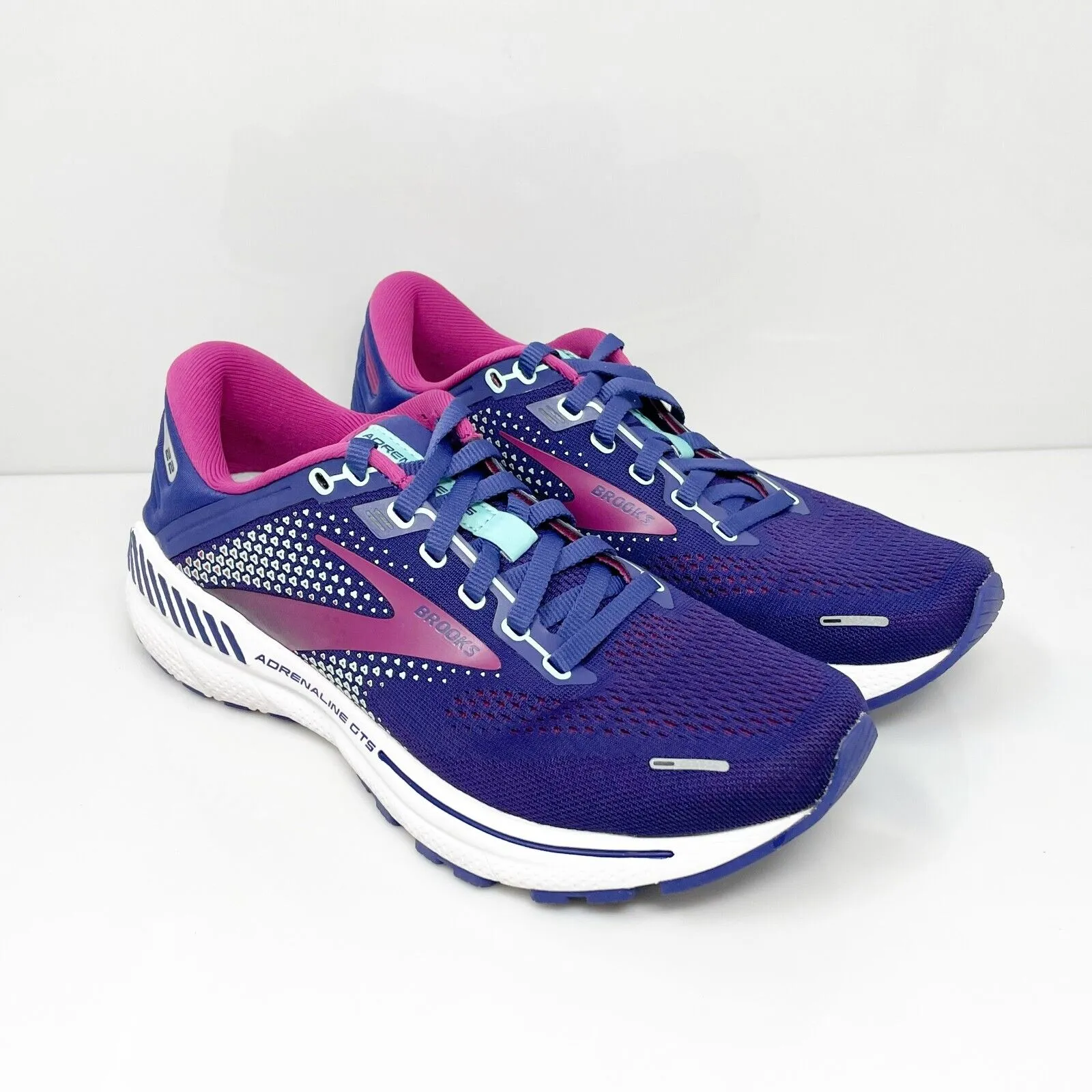 Brooks Womens Adrenaline GTS 22 1203531B403 Blue Running Shoes Sneakers Size 7 B