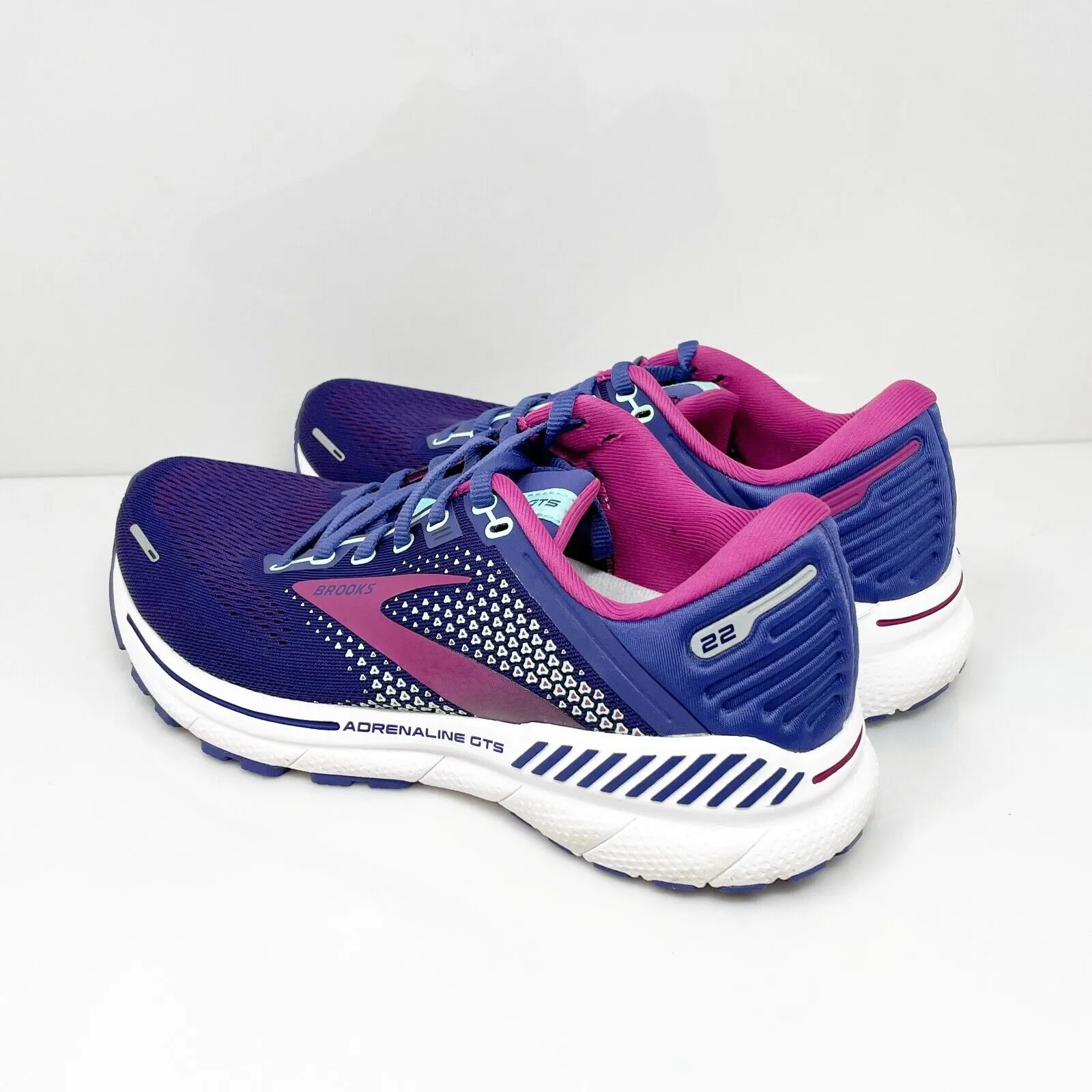 Brooks Womens Adrenaline GTS 22 1203531B403 Blue Running Shoes Sneakers Size 7 B