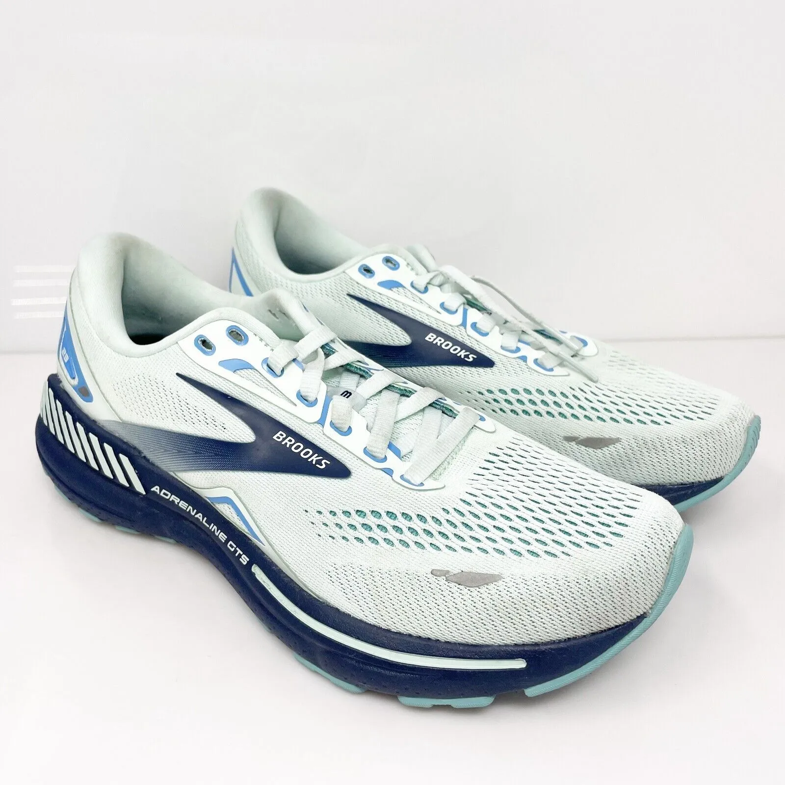 Brooks Womens Adrenaline GTS 23 1203811D471 Blue Running Shoes Sneakers Sz 8.5 D