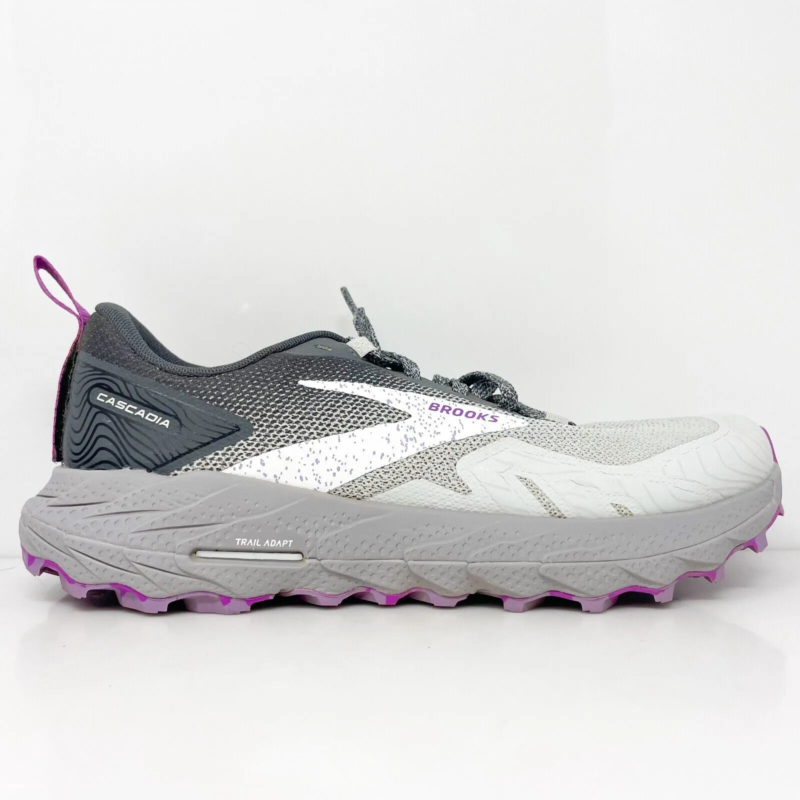 Brooks Womens Cascadia 17 1203921D028 Gray Running Shoes Sneakers Size 8.5 D