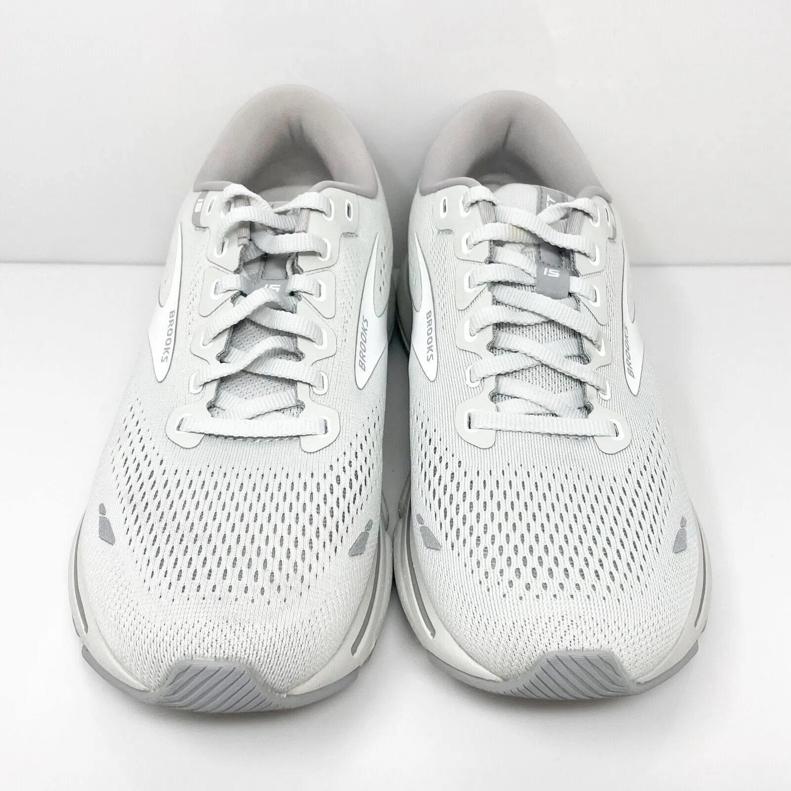 Brooks Womens Ghost 15 1203801B112 Gray Running Shoes Sneakers Size 9.5 B