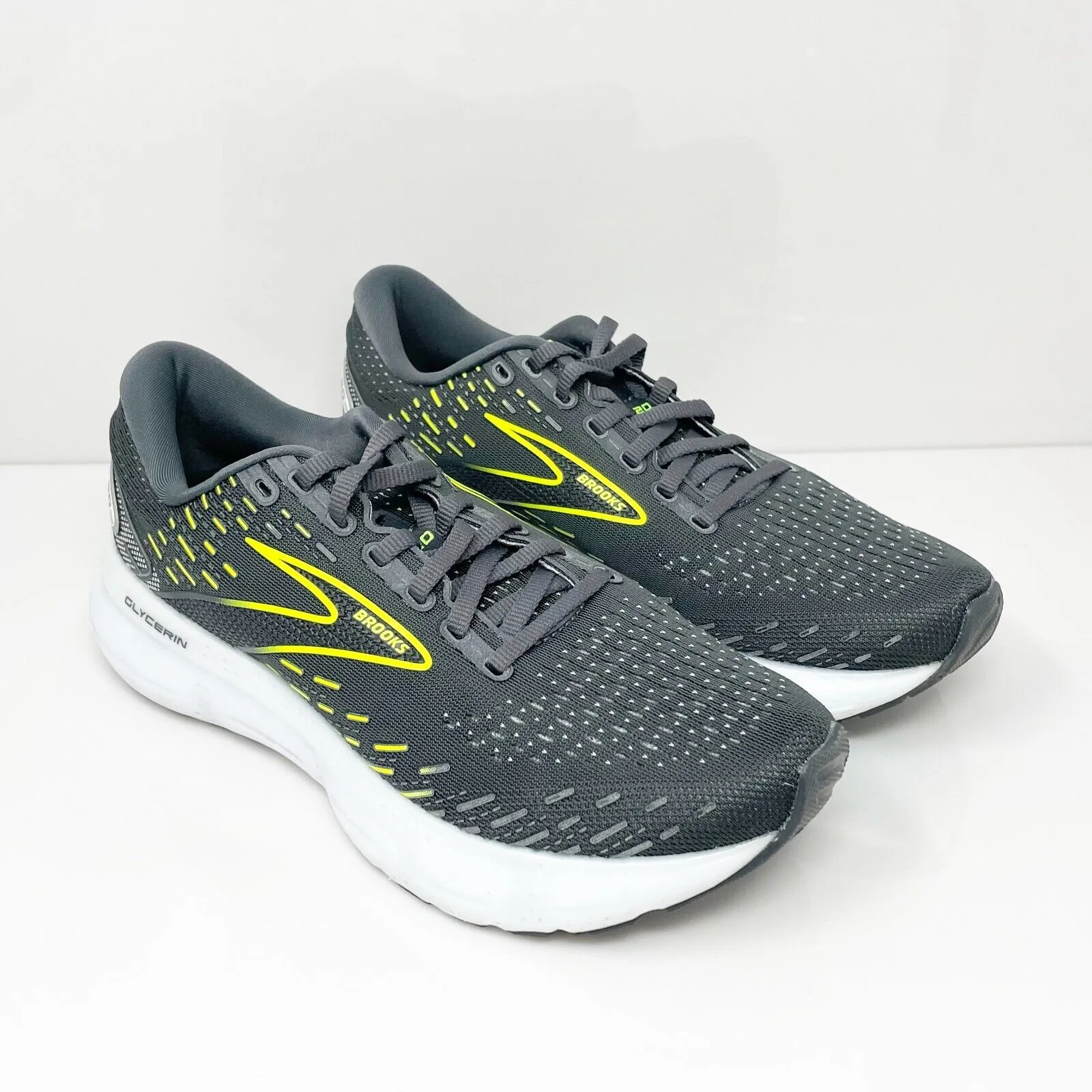Brooks Womens Glycerin 20 1203691B047 Black Running Shoes Sneakers Size 8 B