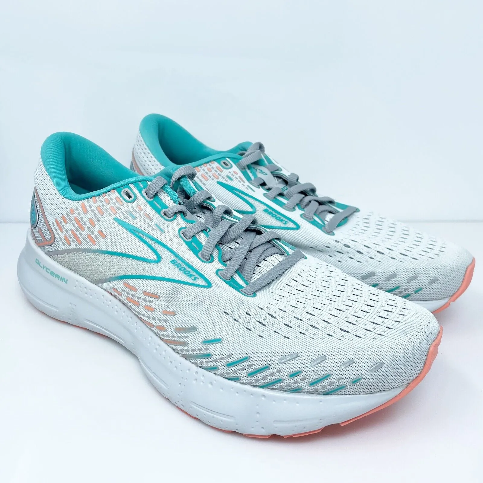 Brooks Womens Glycerin 20 1203691D061 Gray Running Shoes Sneakers Size 10 D