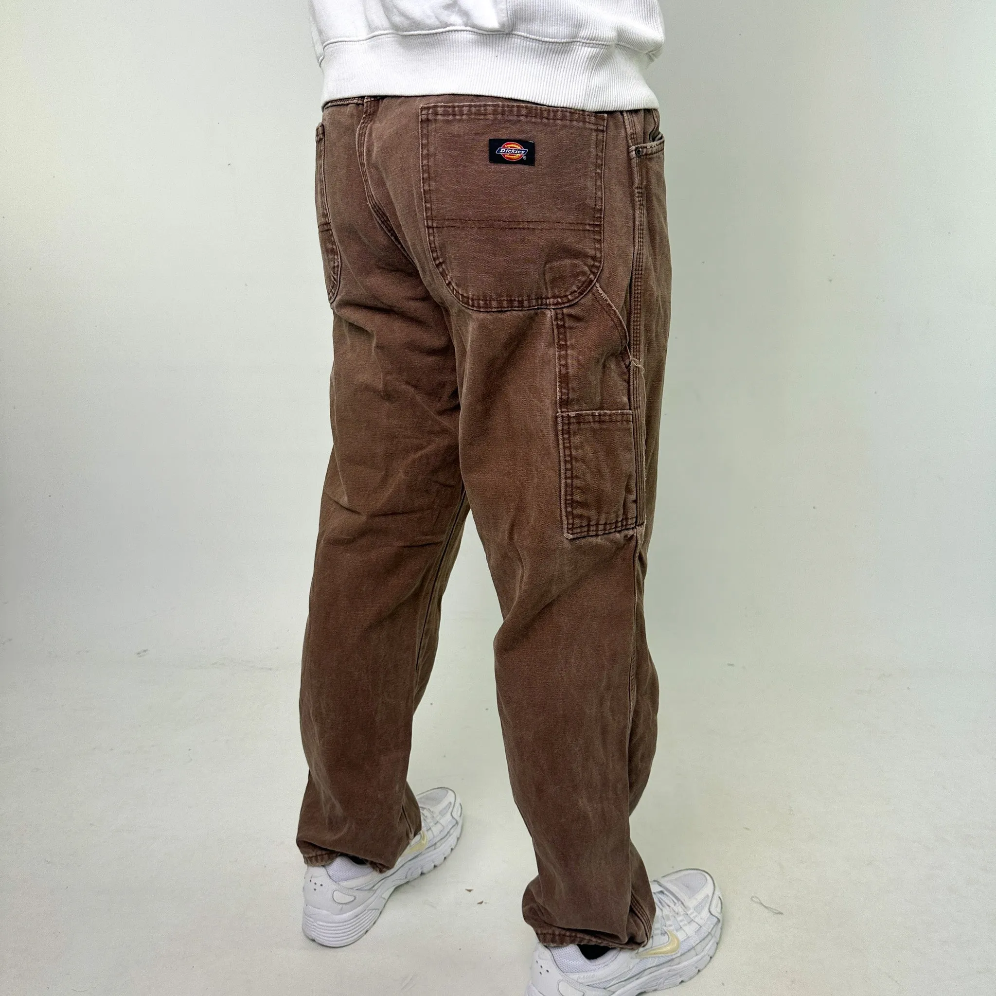 Brown 90s Dickies Cargo Skater Trousers Pants Jeans (38x30)