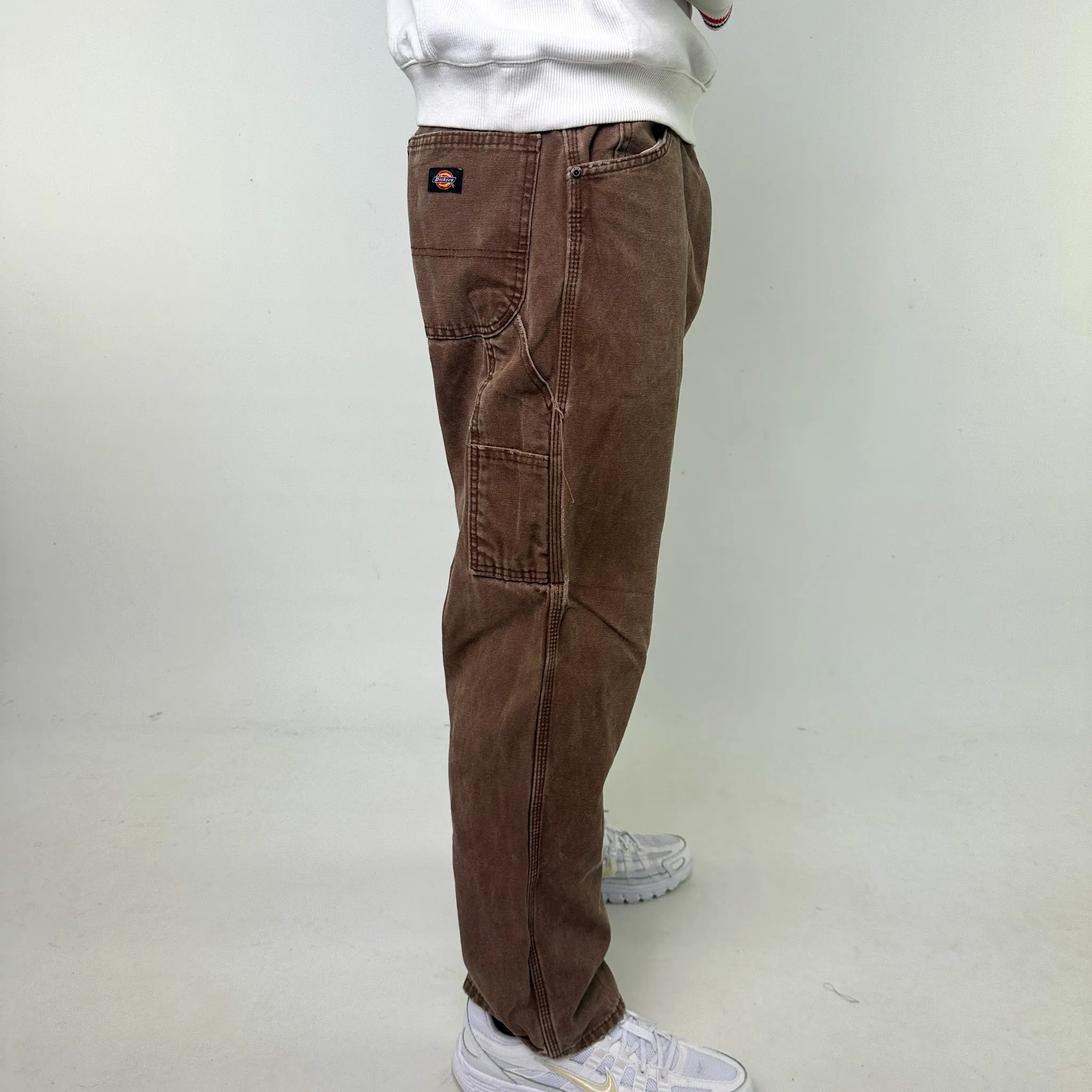 Brown 90s Dickies Cargo Skater Trousers Pants Jeans (38x30)