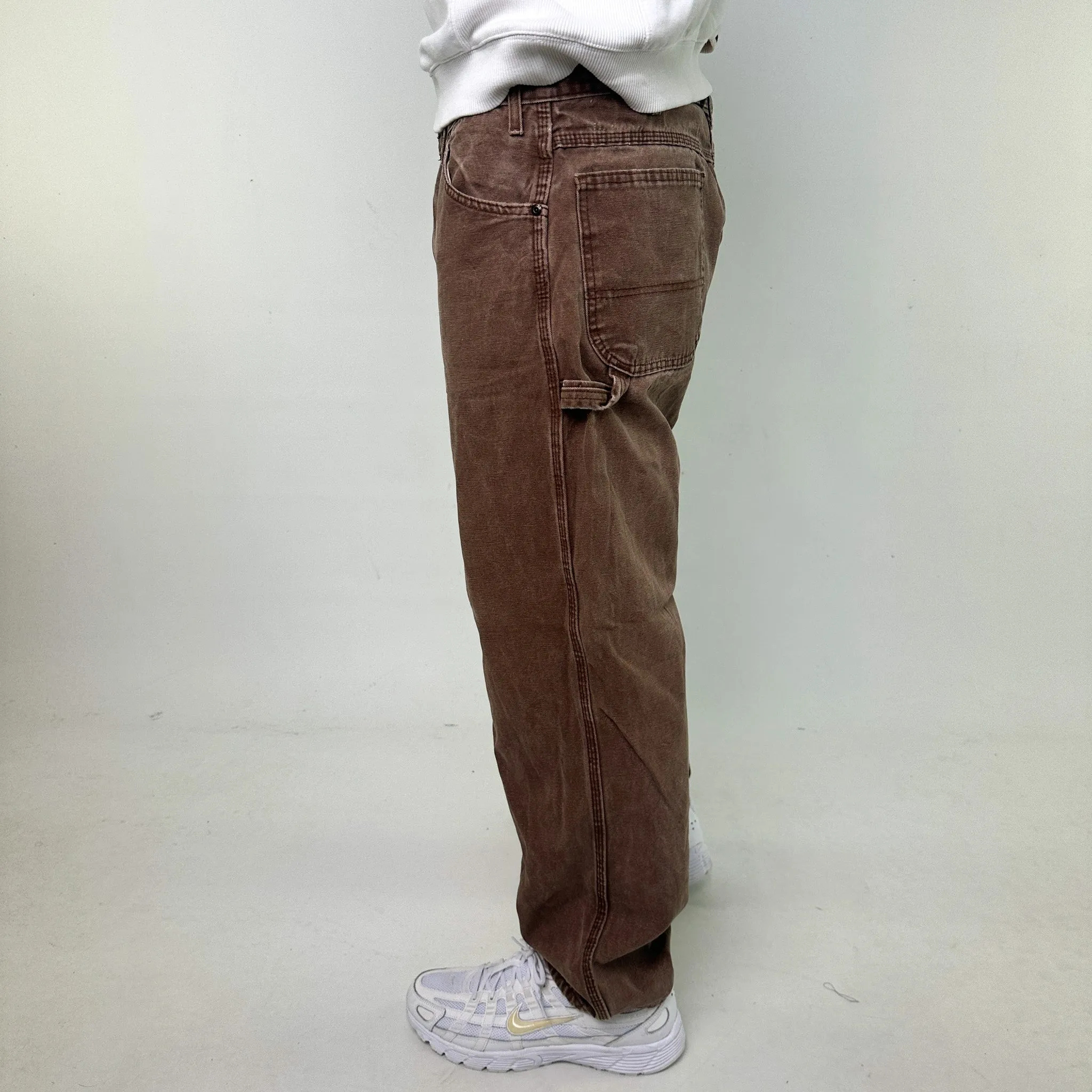 Brown 90s Dickies Cargo Skater Trousers Pants Jeans (38x30)