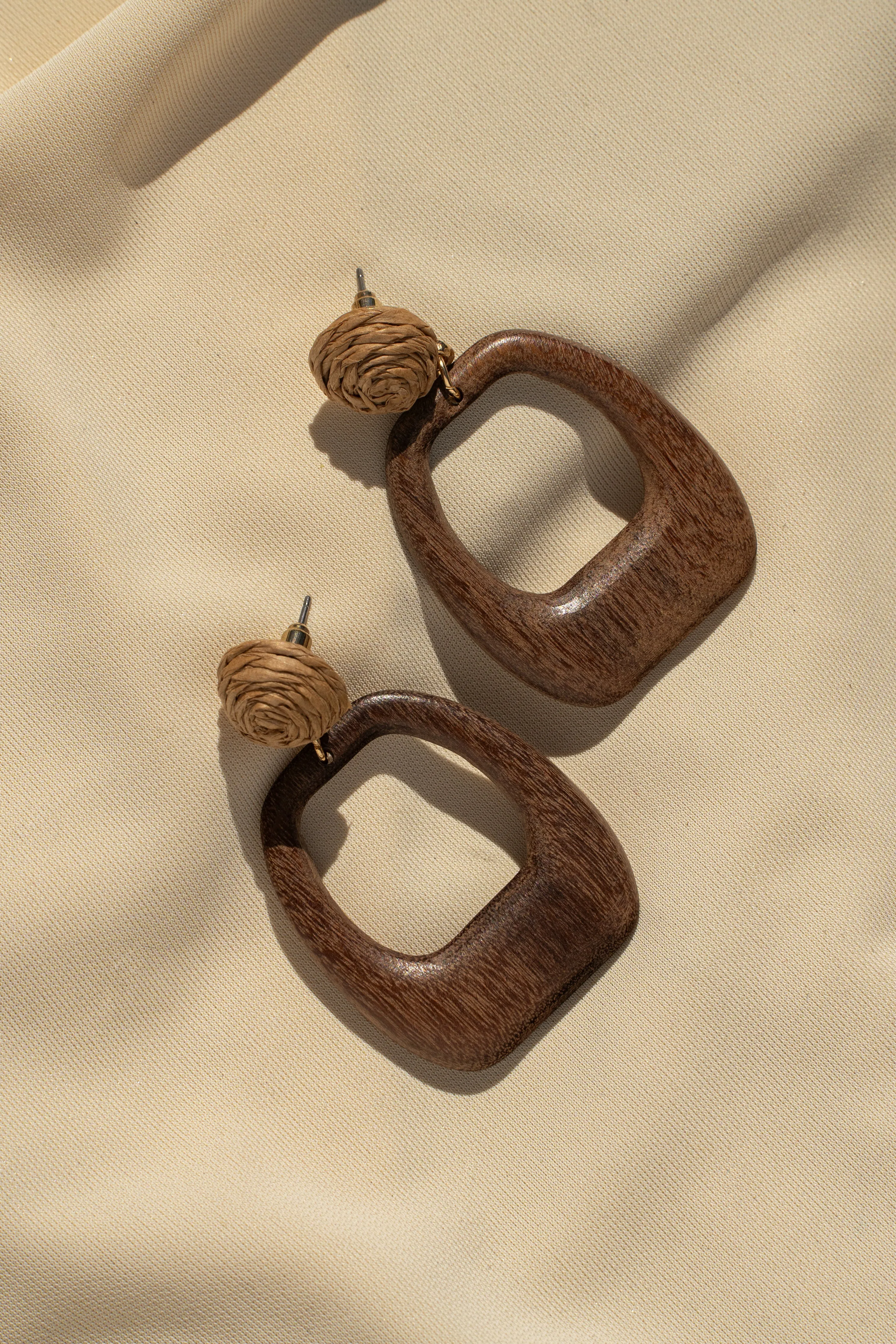 Brown Cove Wooden Earrings