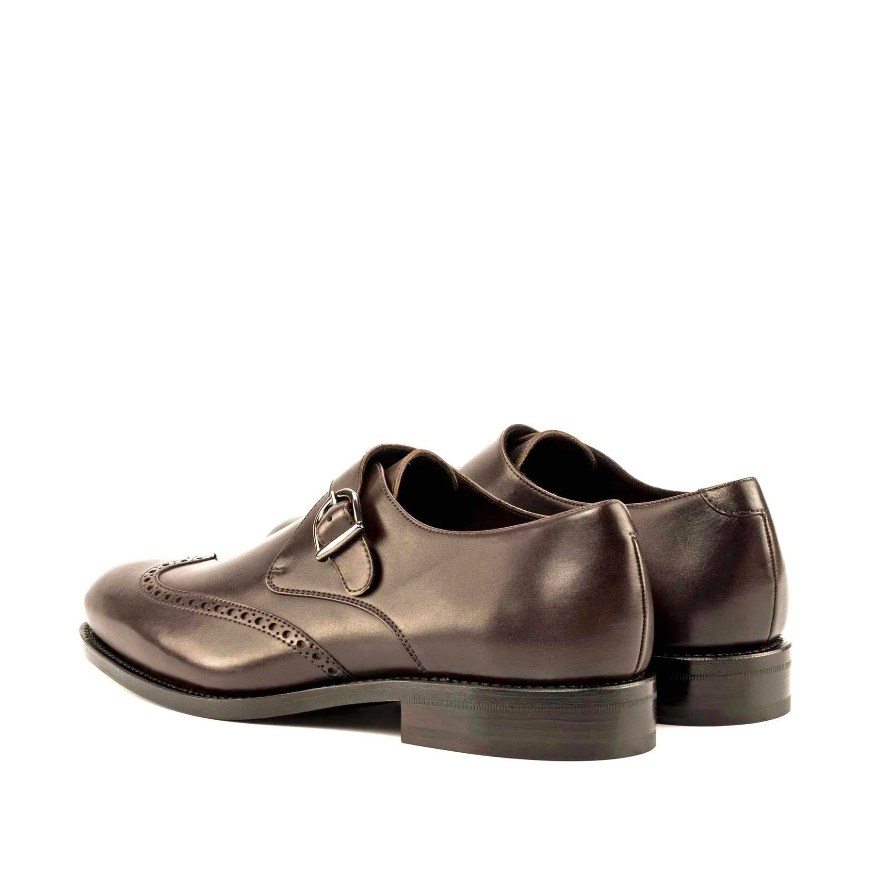 --Brown Single Monk Shoe-