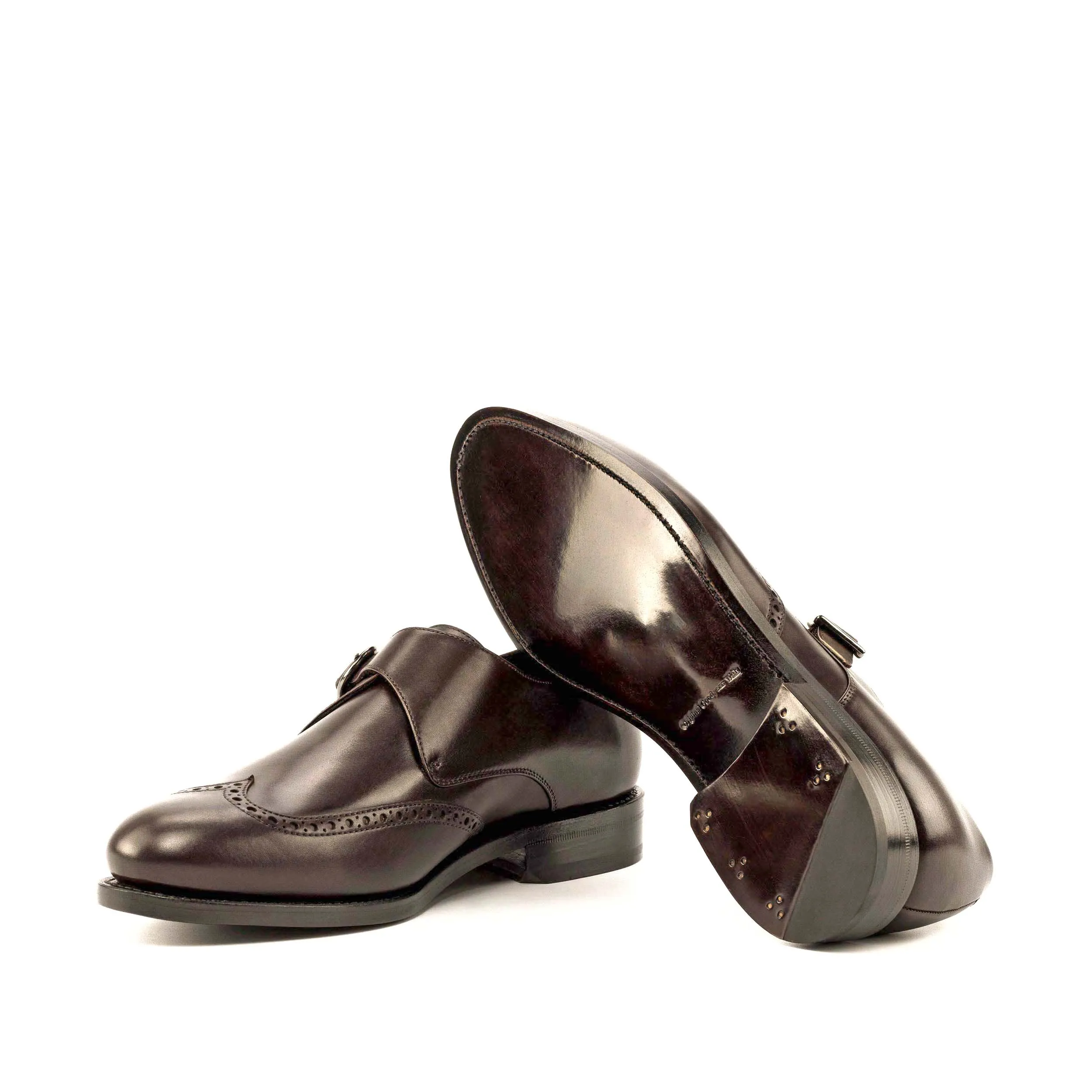 --Brown Single Monk Shoe-