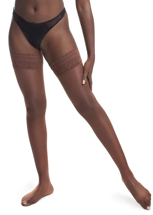 Brown Skin Essentials Luxury Hold Ups Dark Chocolate Brown ()