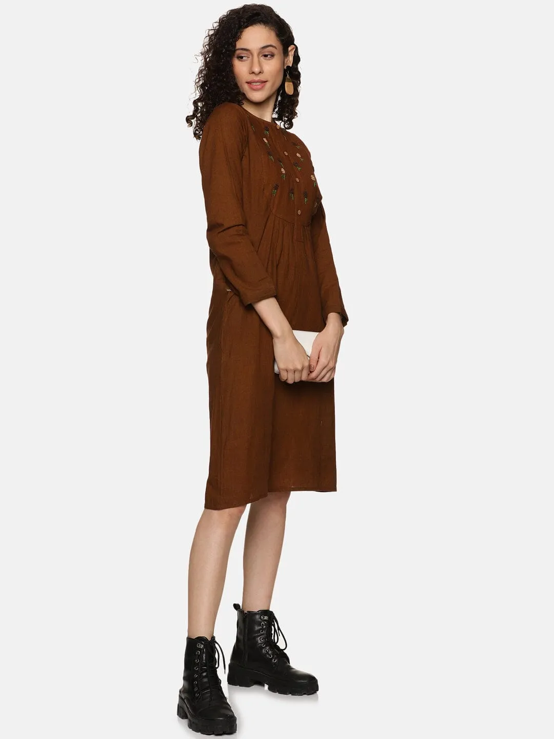 ‘Bruna’ Vintage brown dress