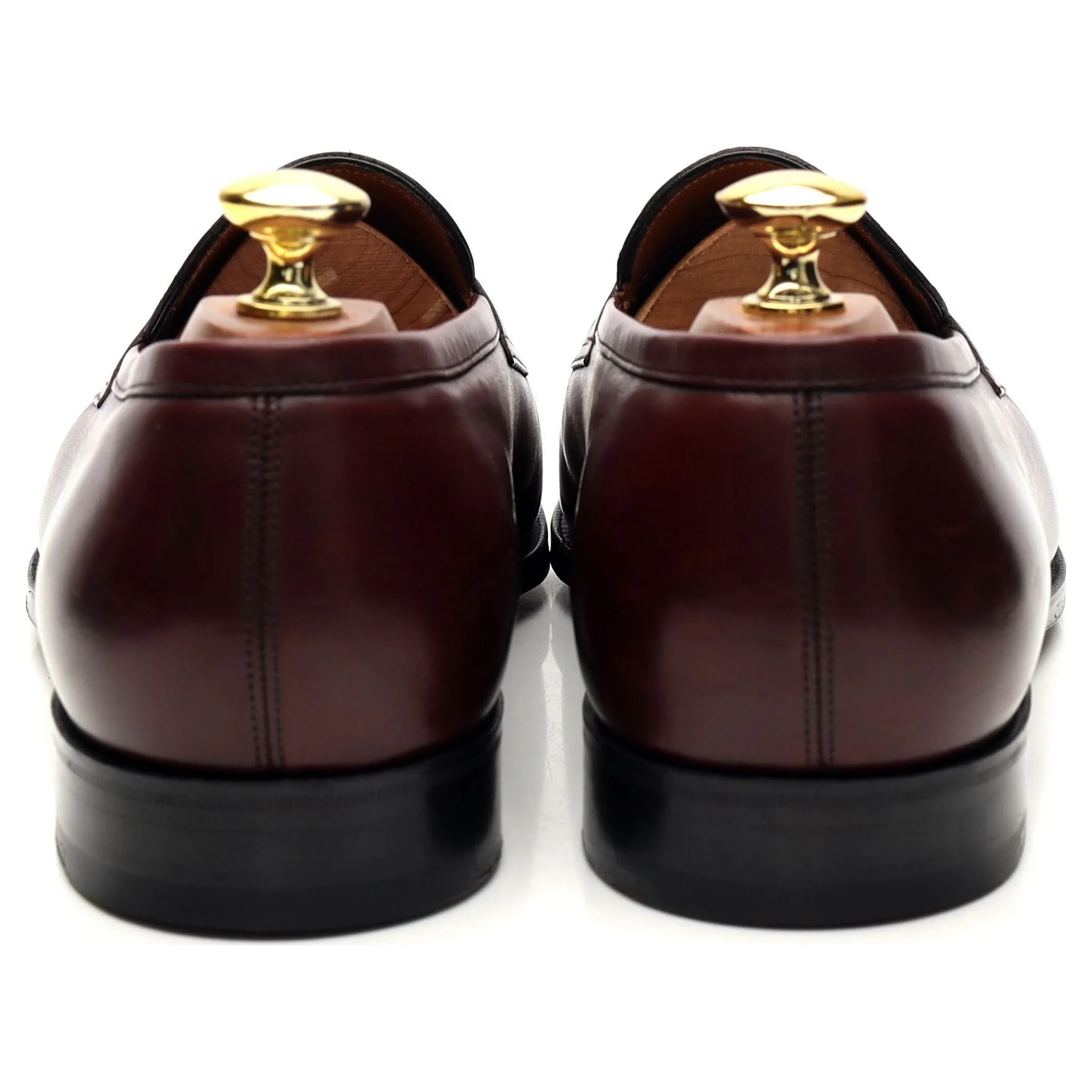 'Burford' Burgundy Leather Loafers UK 8.5 E