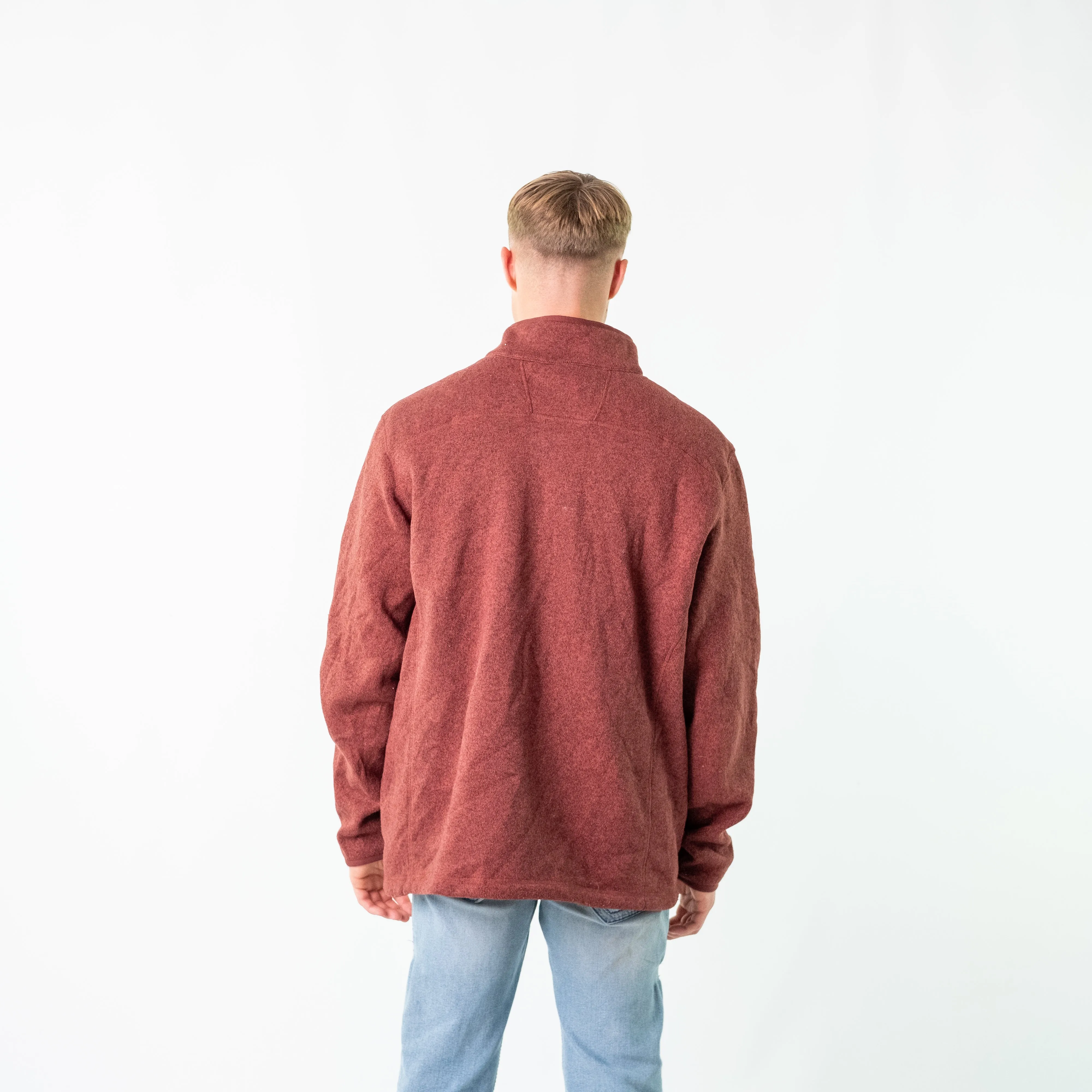 Burgundy Red 90s The North Face Fleece (XXL)