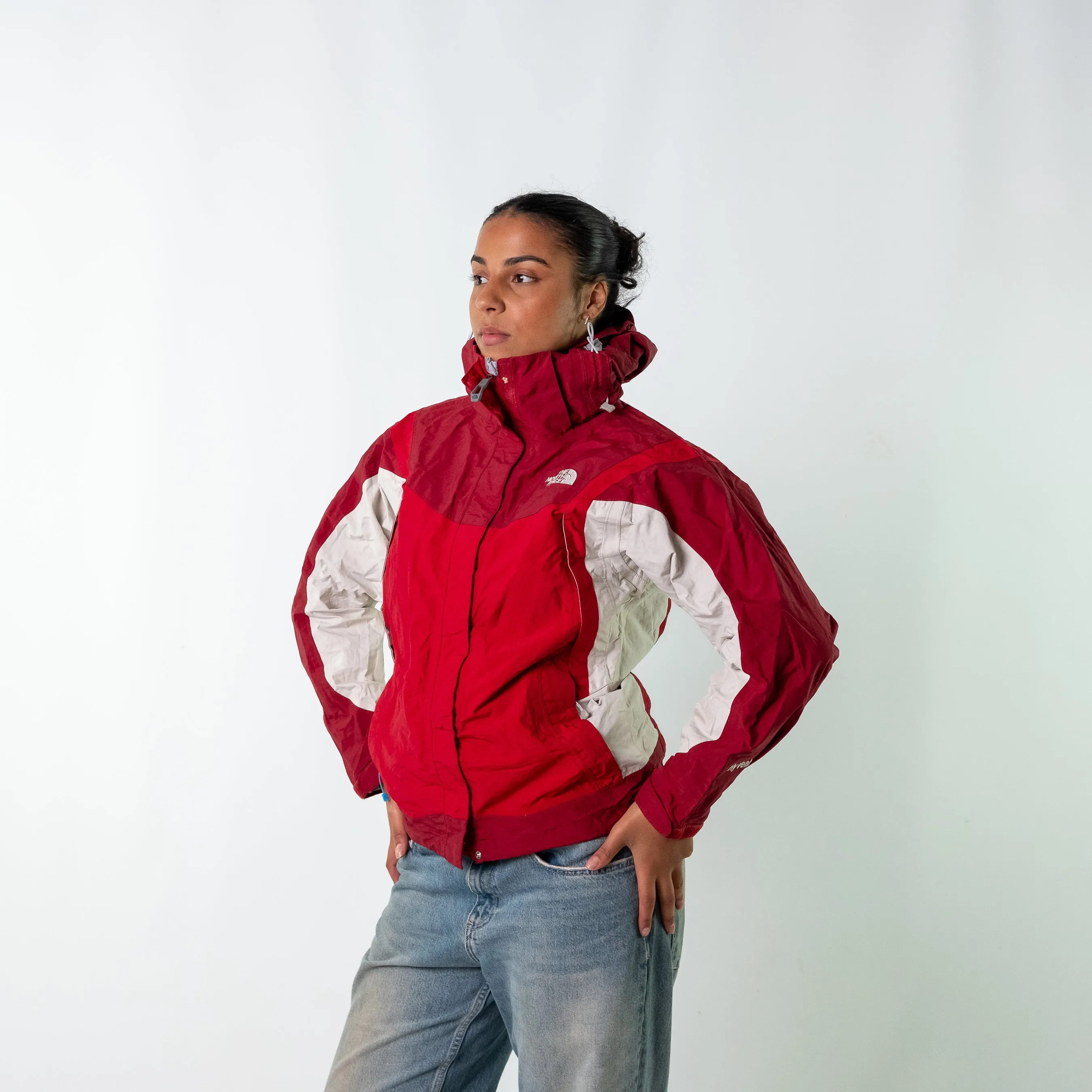 Burgundy Red y2ks The North Face Light Rain Jacket (S)