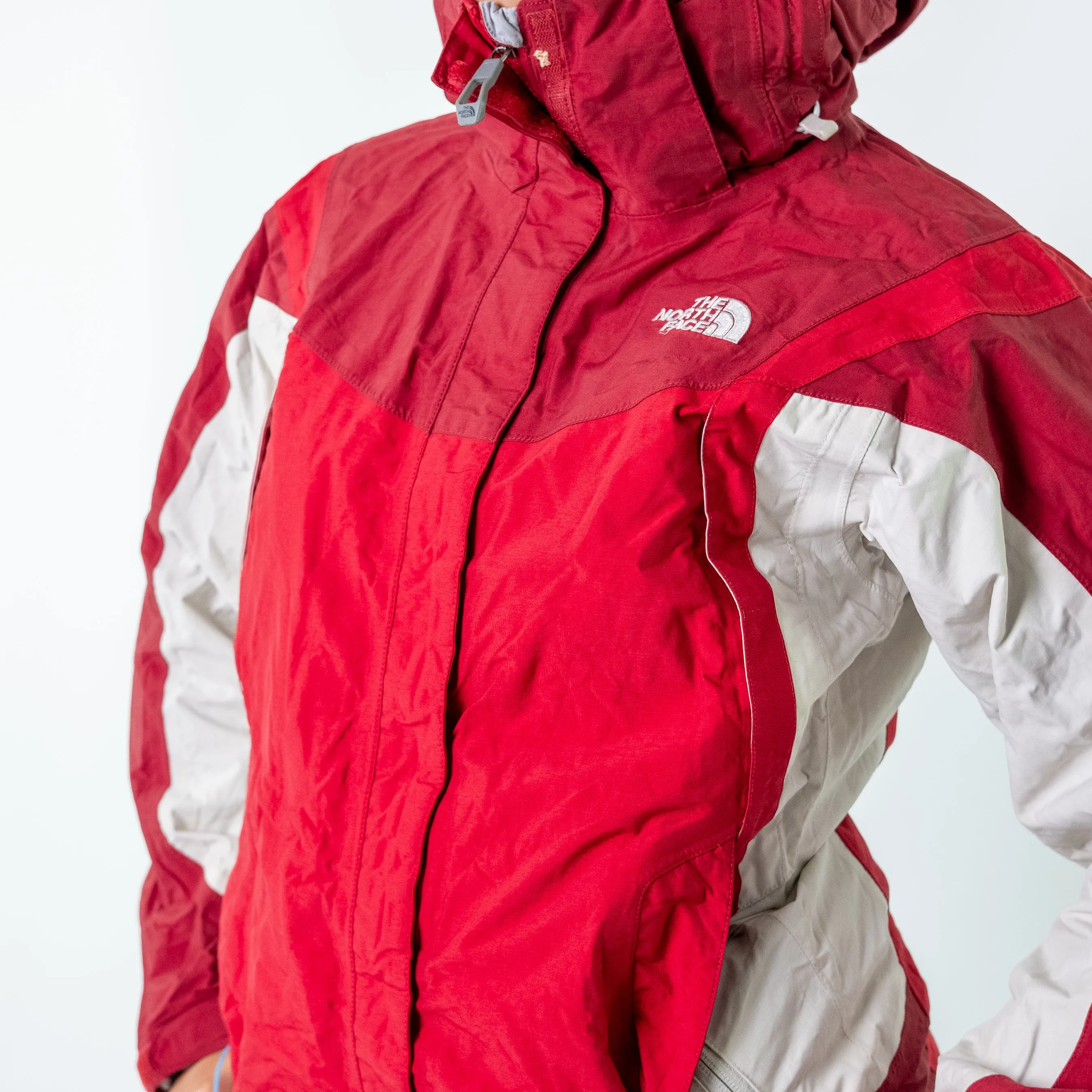 Burgundy Red y2ks The North Face Light Rain Jacket (S)