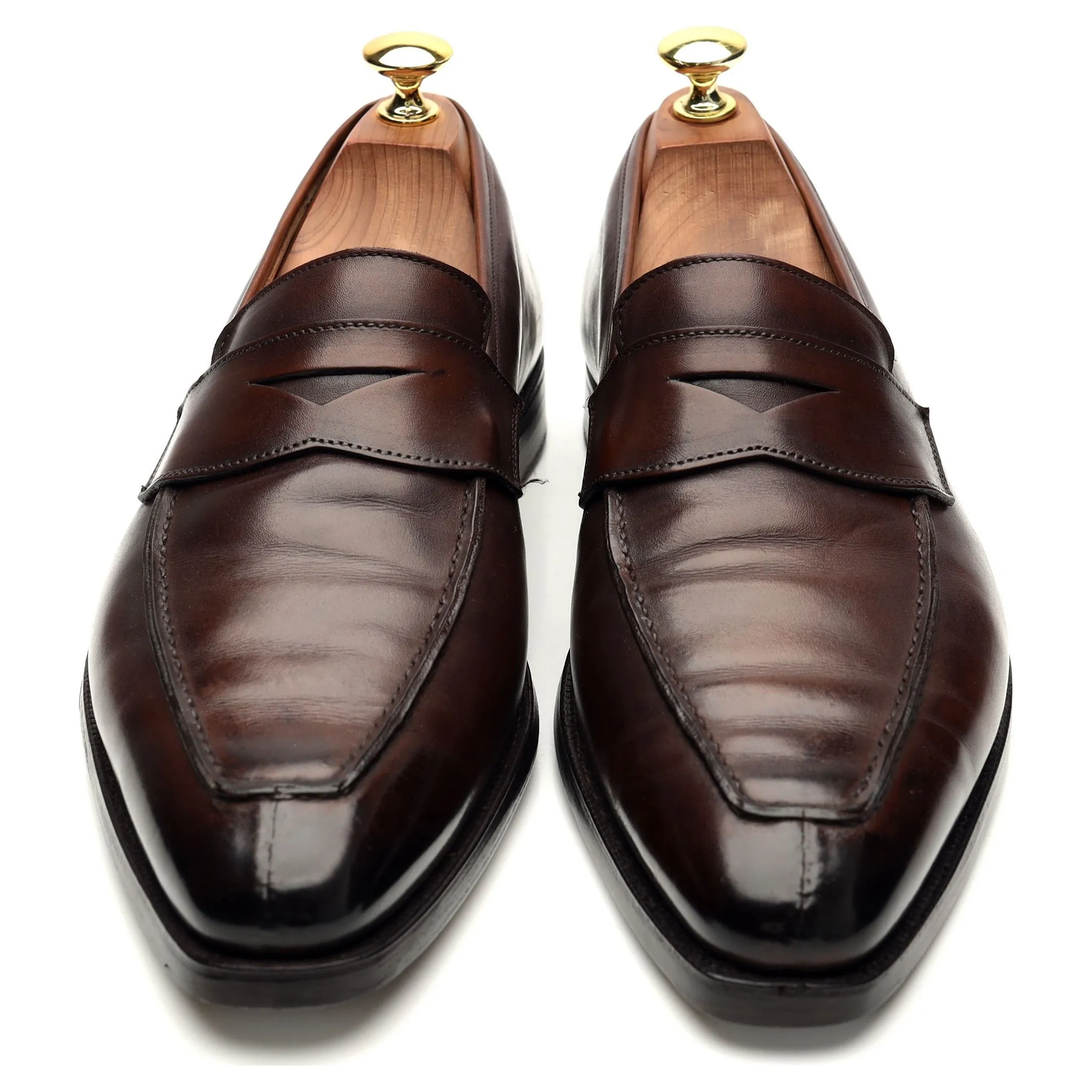 'Bury 2' Dark Brown Leather Loafers UK 7 E