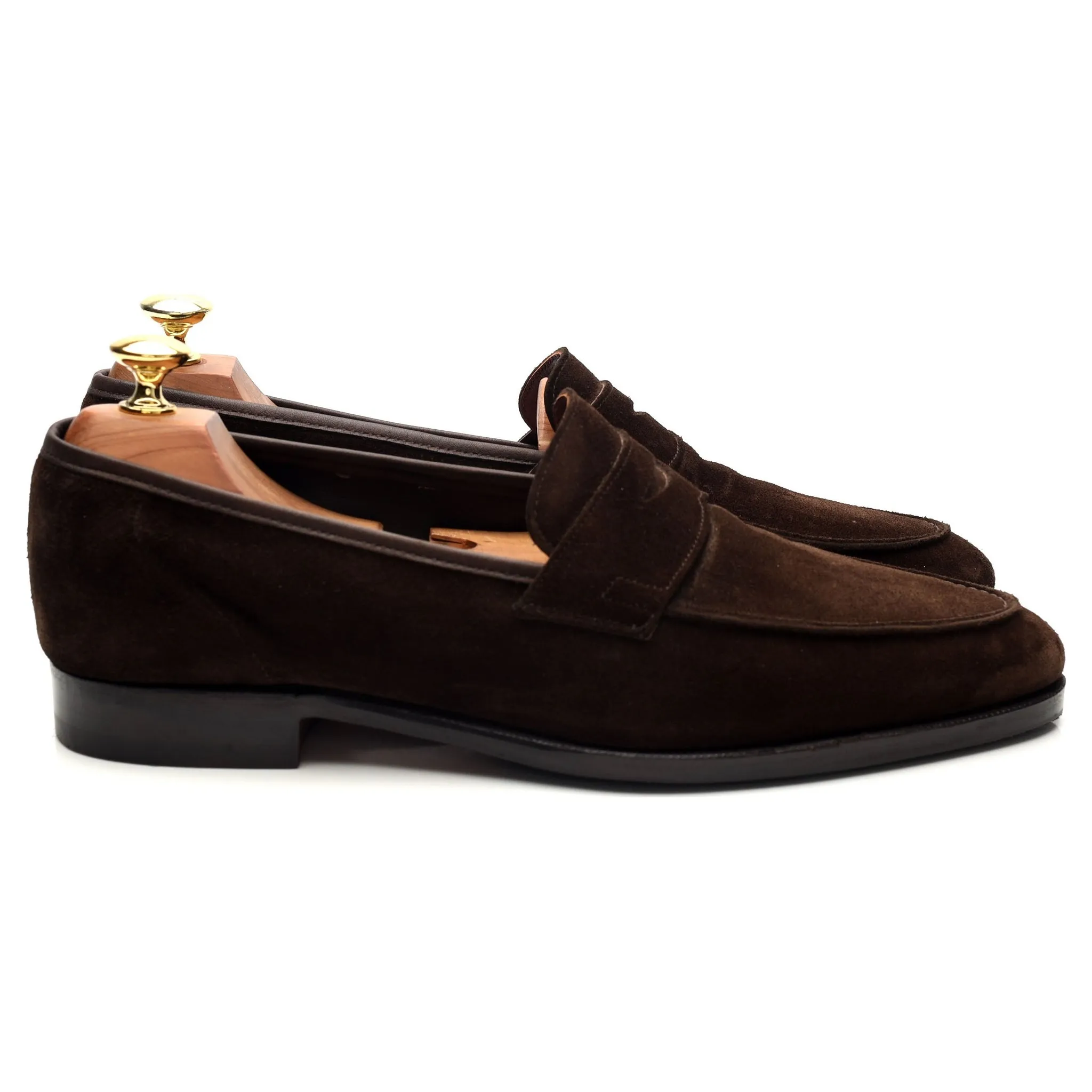 'Cadogan' Dark Brown Suede Loafers UK 7.5 E