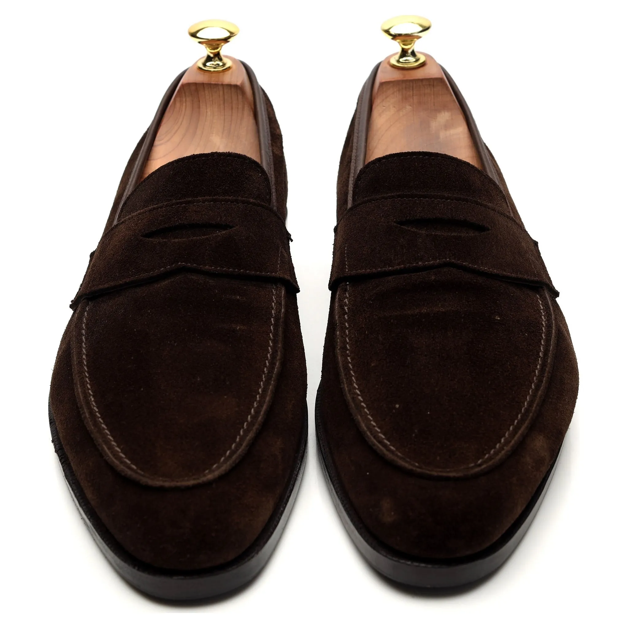 'Cadogan' Dark Brown Suede Loafers UK 7.5 E