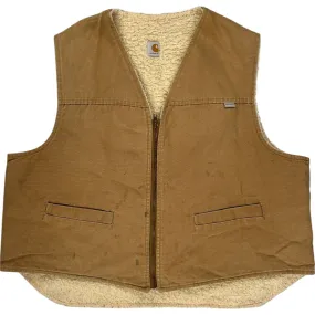 Carhartt Sherpa Lined Vest - 3XL - Brown Cotton Blend