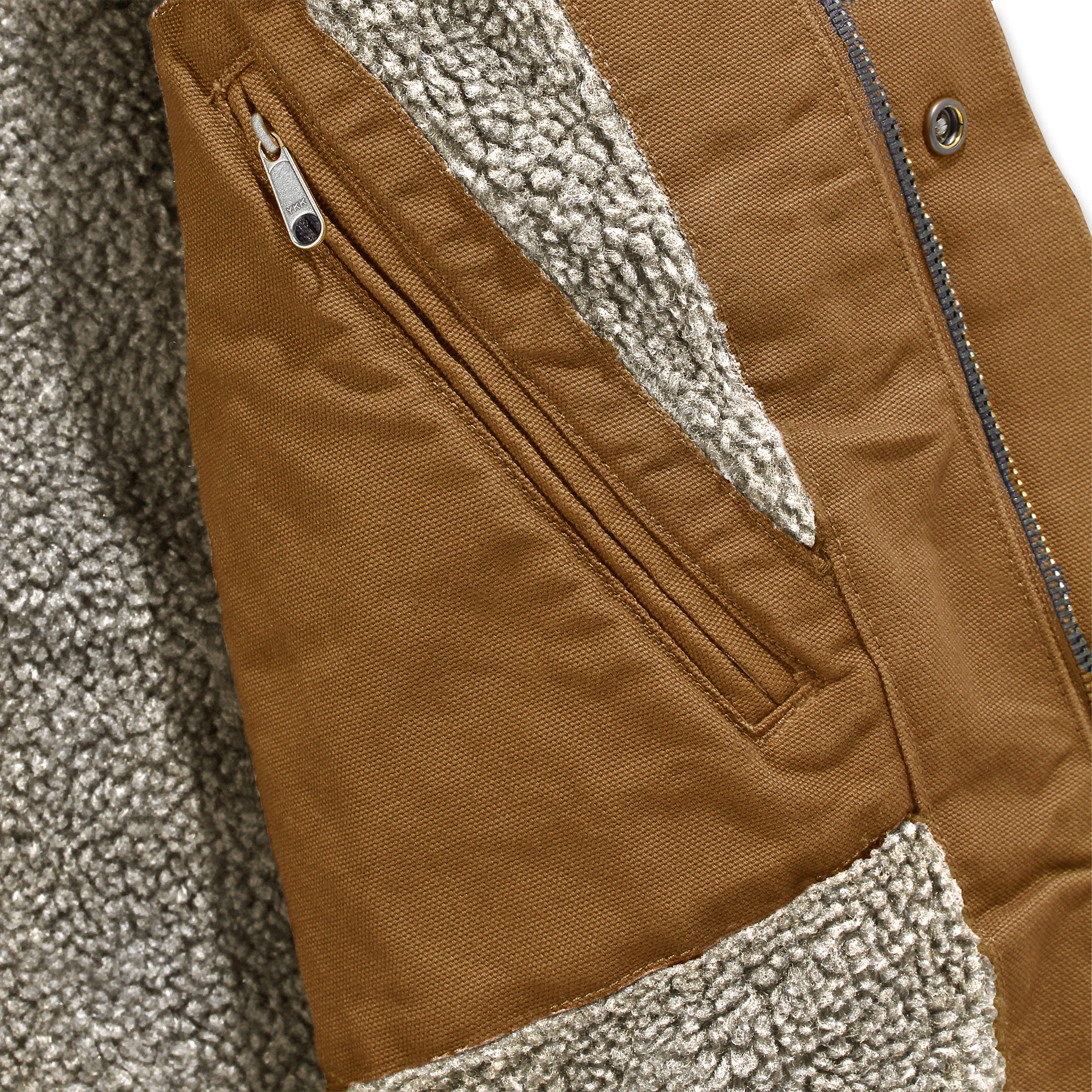 Carhartt Bartlett Relaxed Fit Sherpa-Lined Utility Jacket Brown