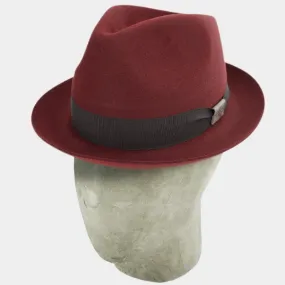 Carmine Red Sinatra Trilby