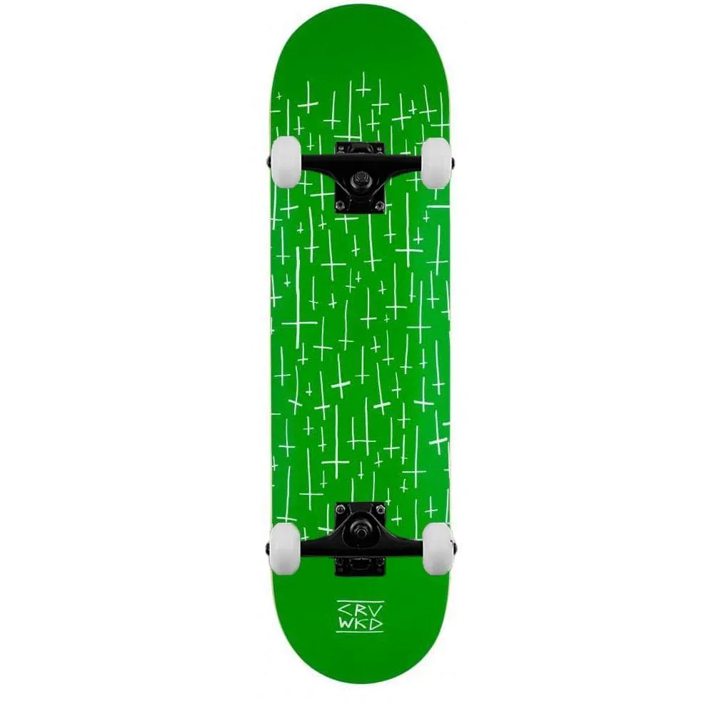 Carve Wicked Team Logo Complete Skateboard Green 8.25