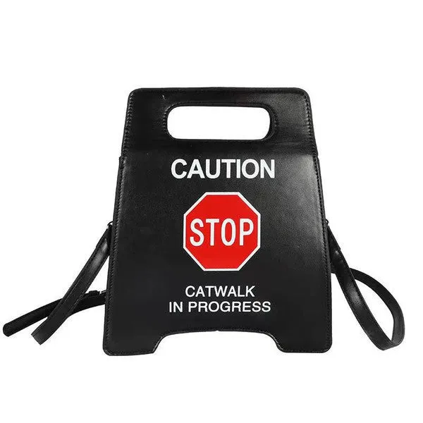 Caution Catwalk In Progress Handheld Tote Bag