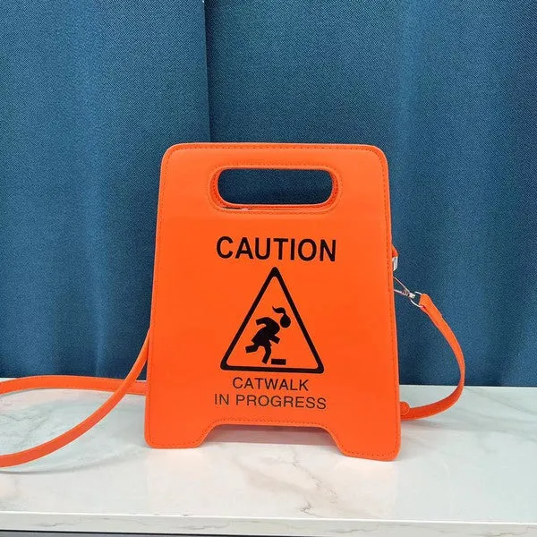 Caution Catwalk In Progress Handheld Tote Bag