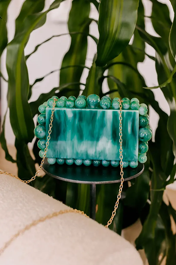 Cava Acrylic Clutch in Jade