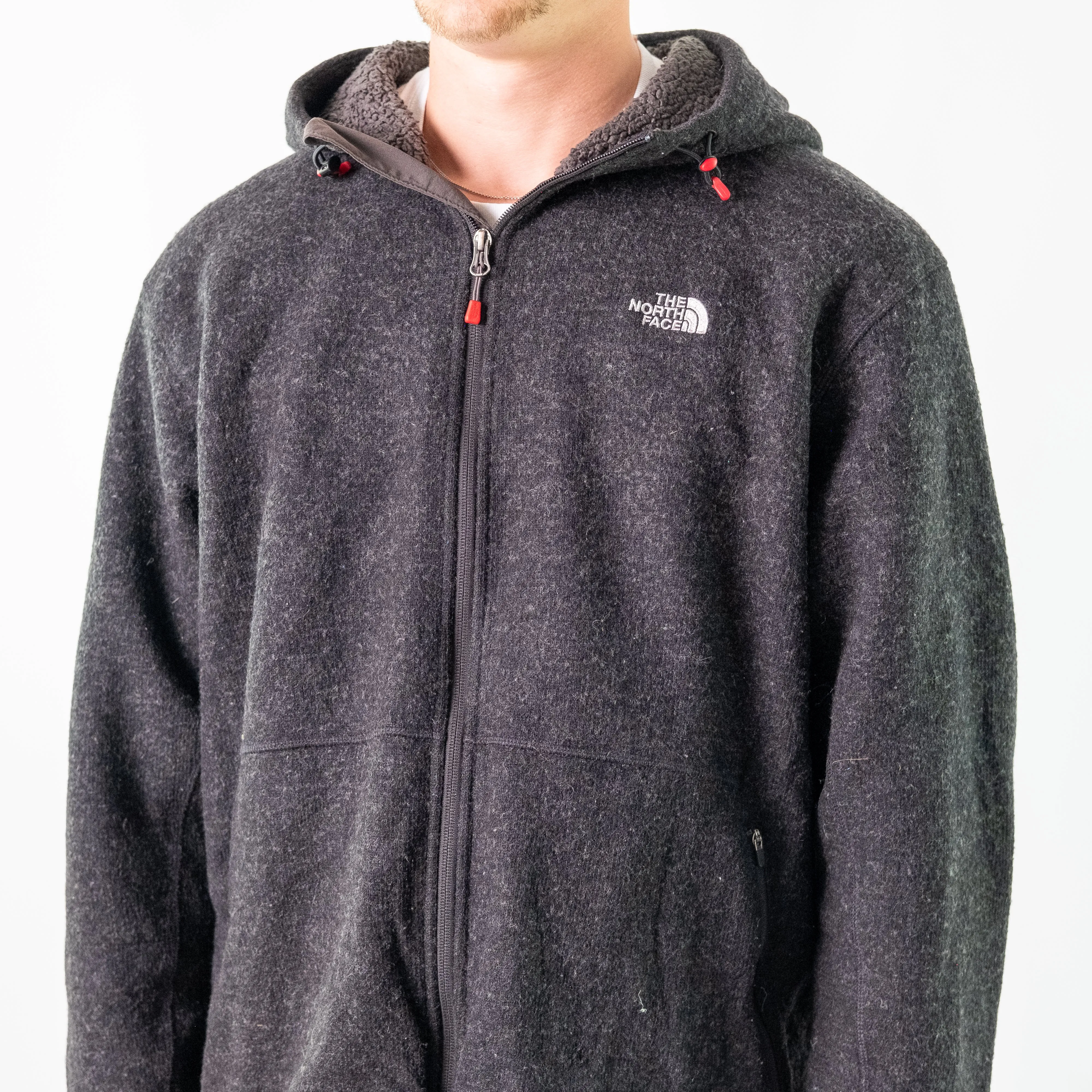 Charcoal Grey 90s The North Face Fleece (XXL)